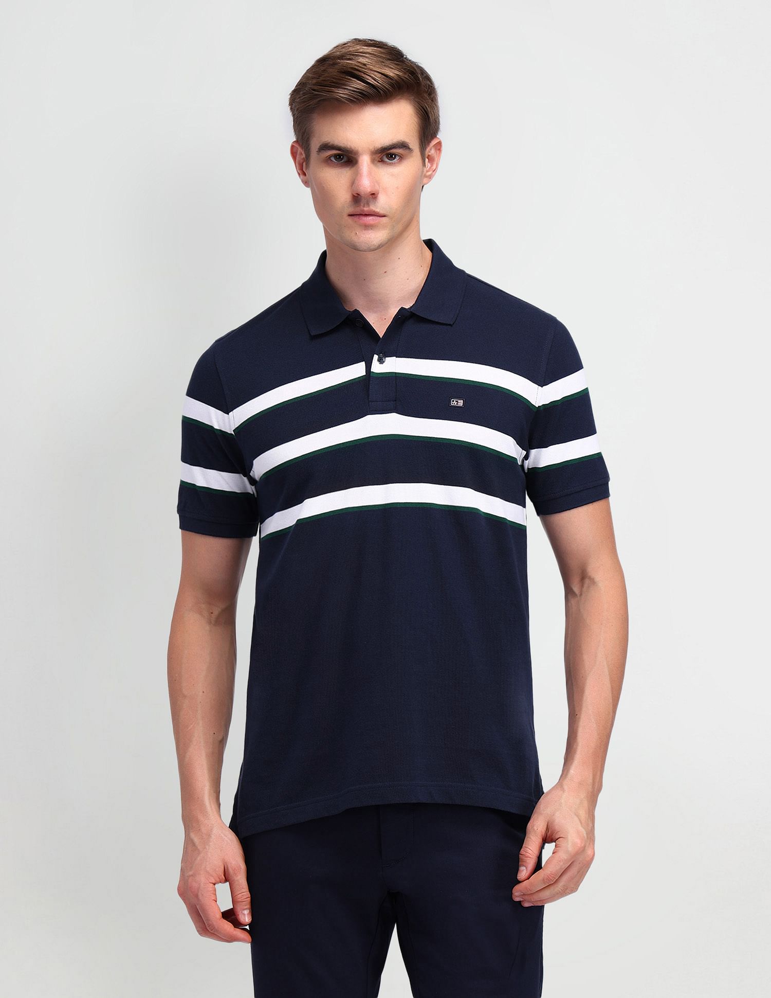 Arrow Sport Horizontal Striped Regular Polo Shirt