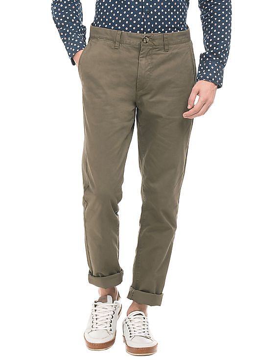 U.S. Polo Assn. Solid Slim Fit Trousers