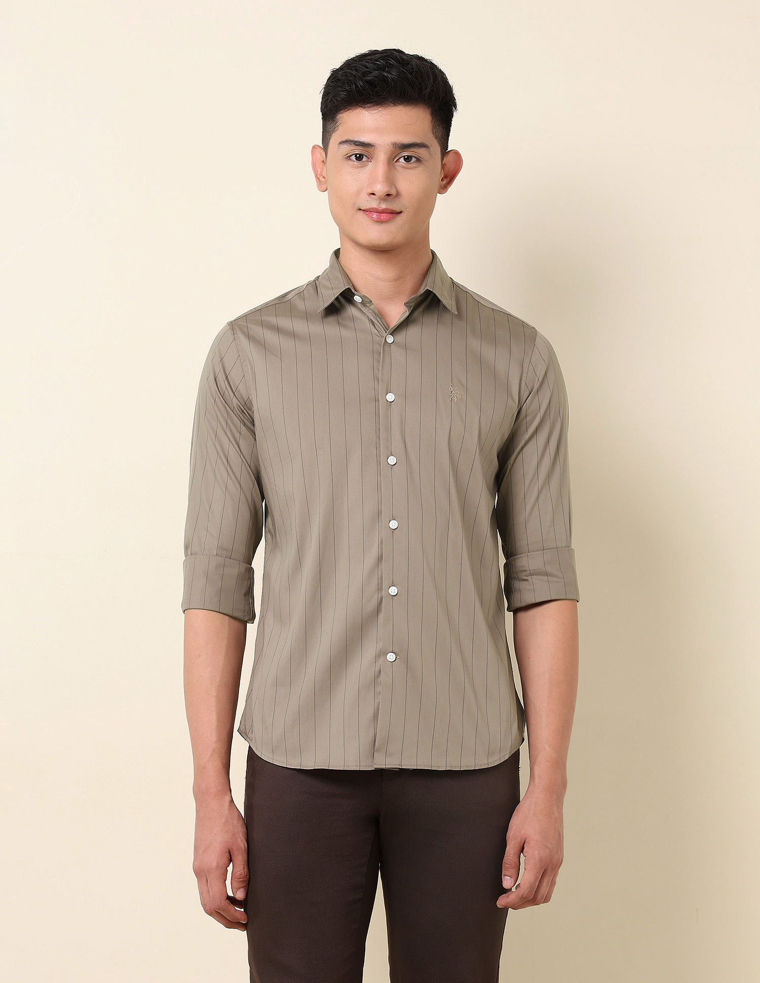 U.S. Polo Assn. Vertical Striped Tailored Fit Shirt