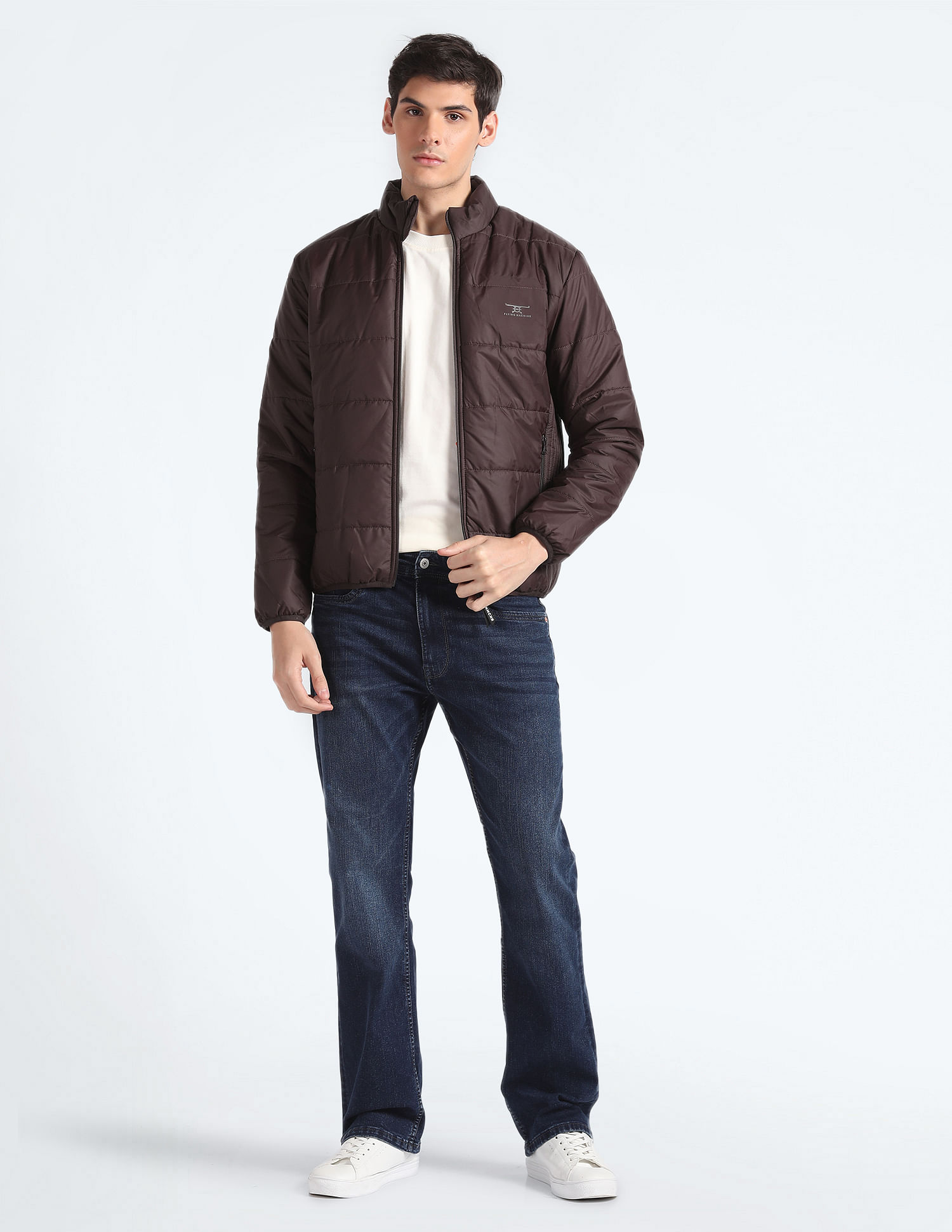 Flying Machine High Neck Solid Jacket