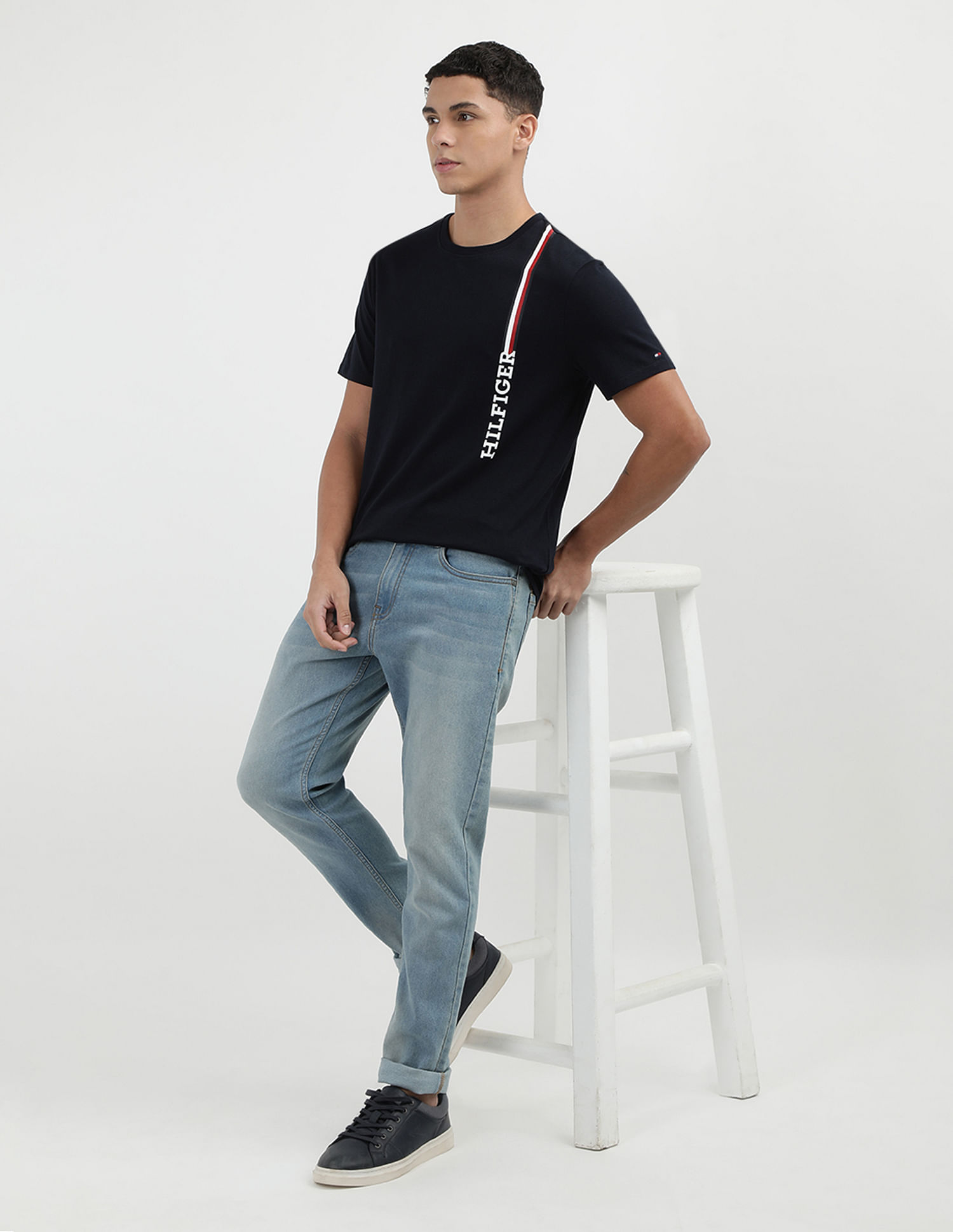 Tommy Hilfiger Monotype Vertical Stripe T-Shirt