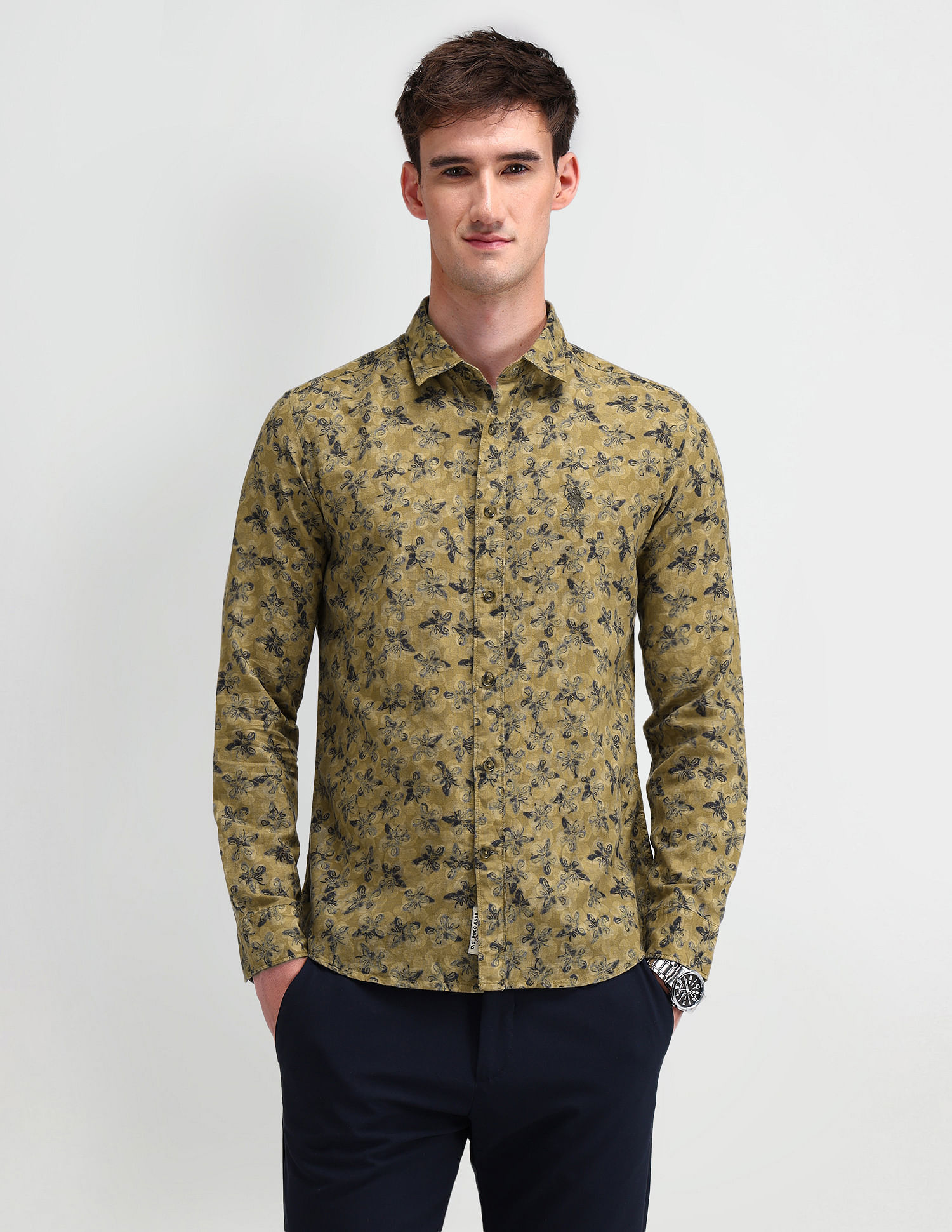 U.S. Polo Assn. Denim Co. Slim Fit Floral Shirt