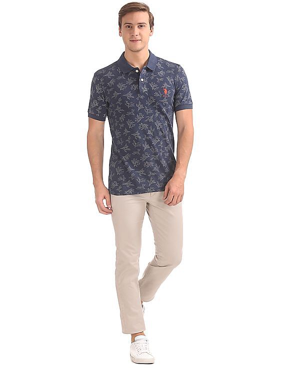 U.S. Polo Assn. Printed Slim Fit Polo Shirt