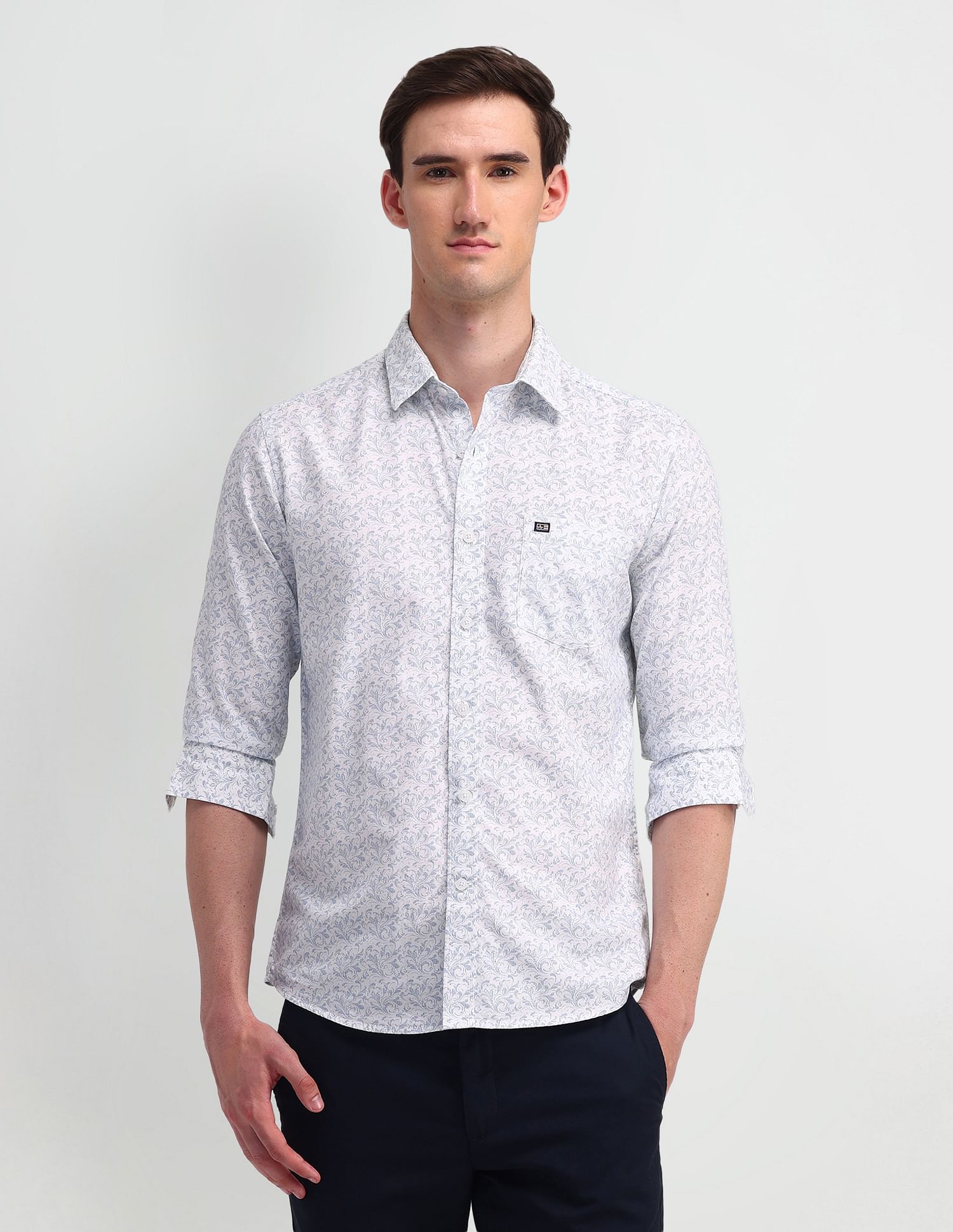 Arrow Sport Abstract Print Cotton Shirt