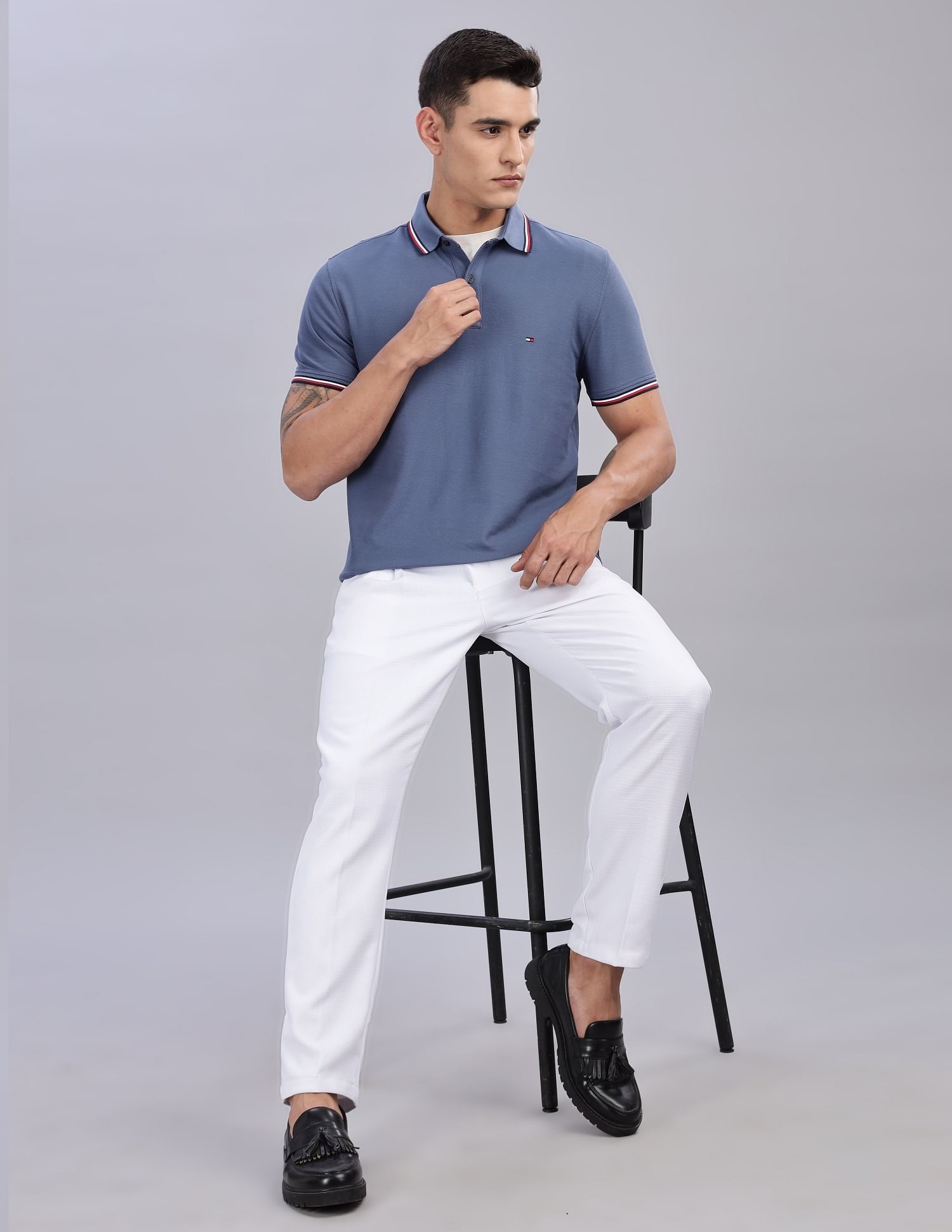 Tommy Hilfiger Solid Regular-Fit Cotton Polo Shirts