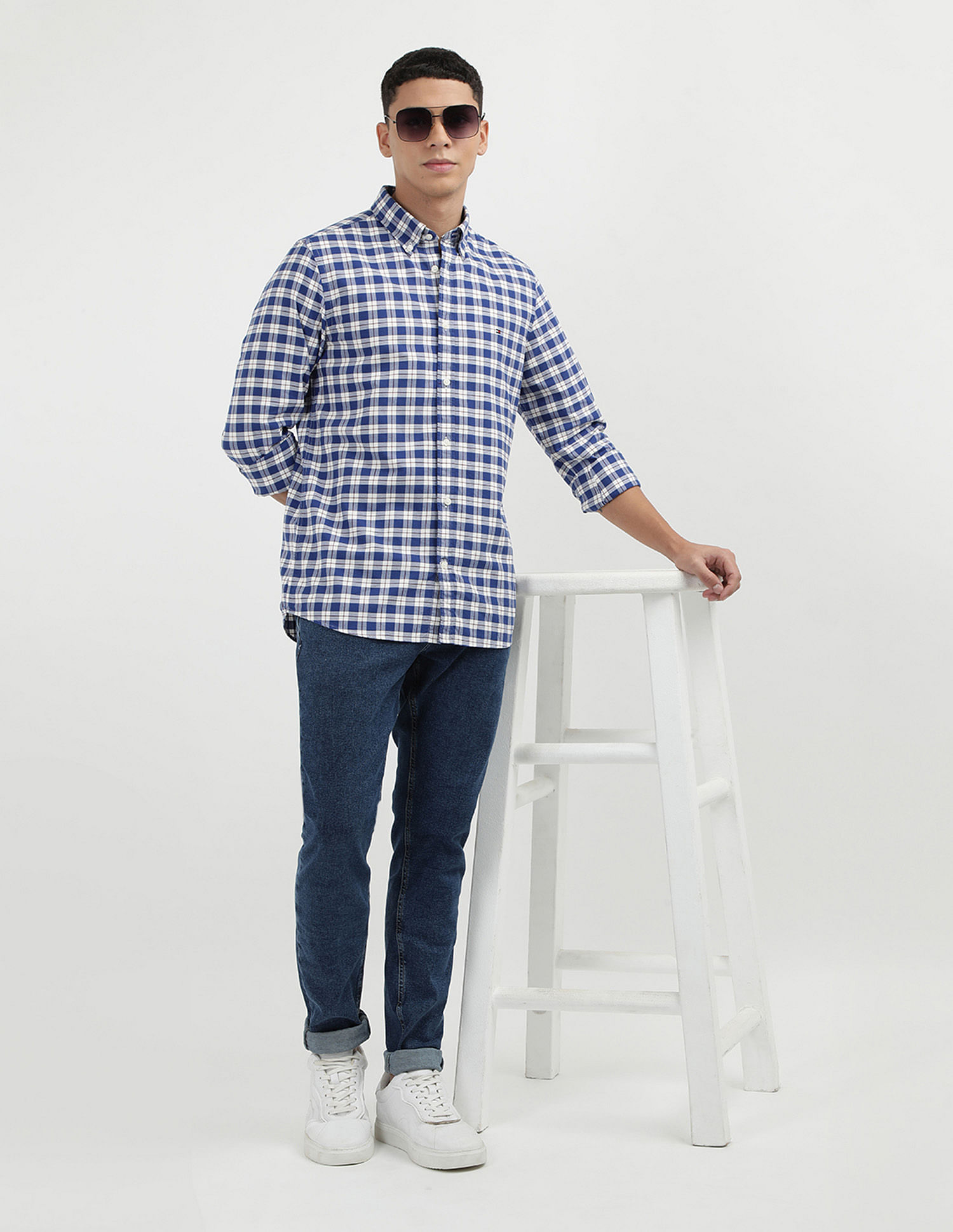 Tommy Hilfiger Small Checks Heritage Oxford Slim Fit Shirt