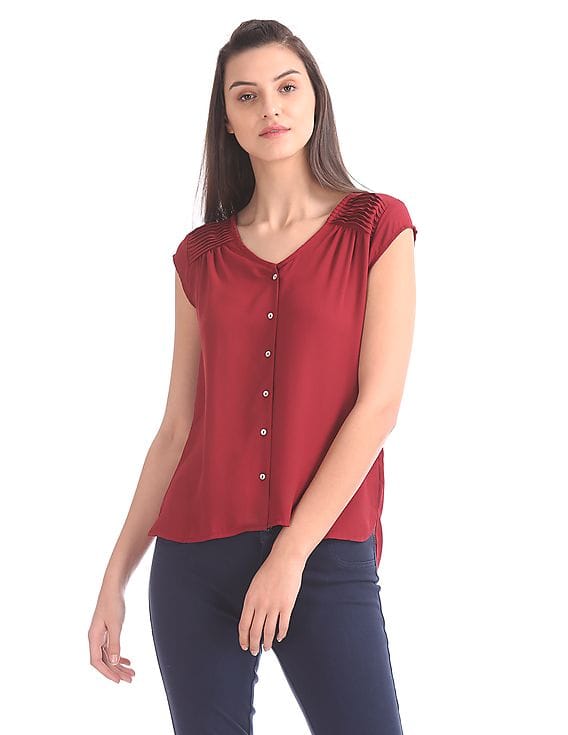 Buy Elle Studio V-Neck Cap Sleeve Top - NNNOW.com