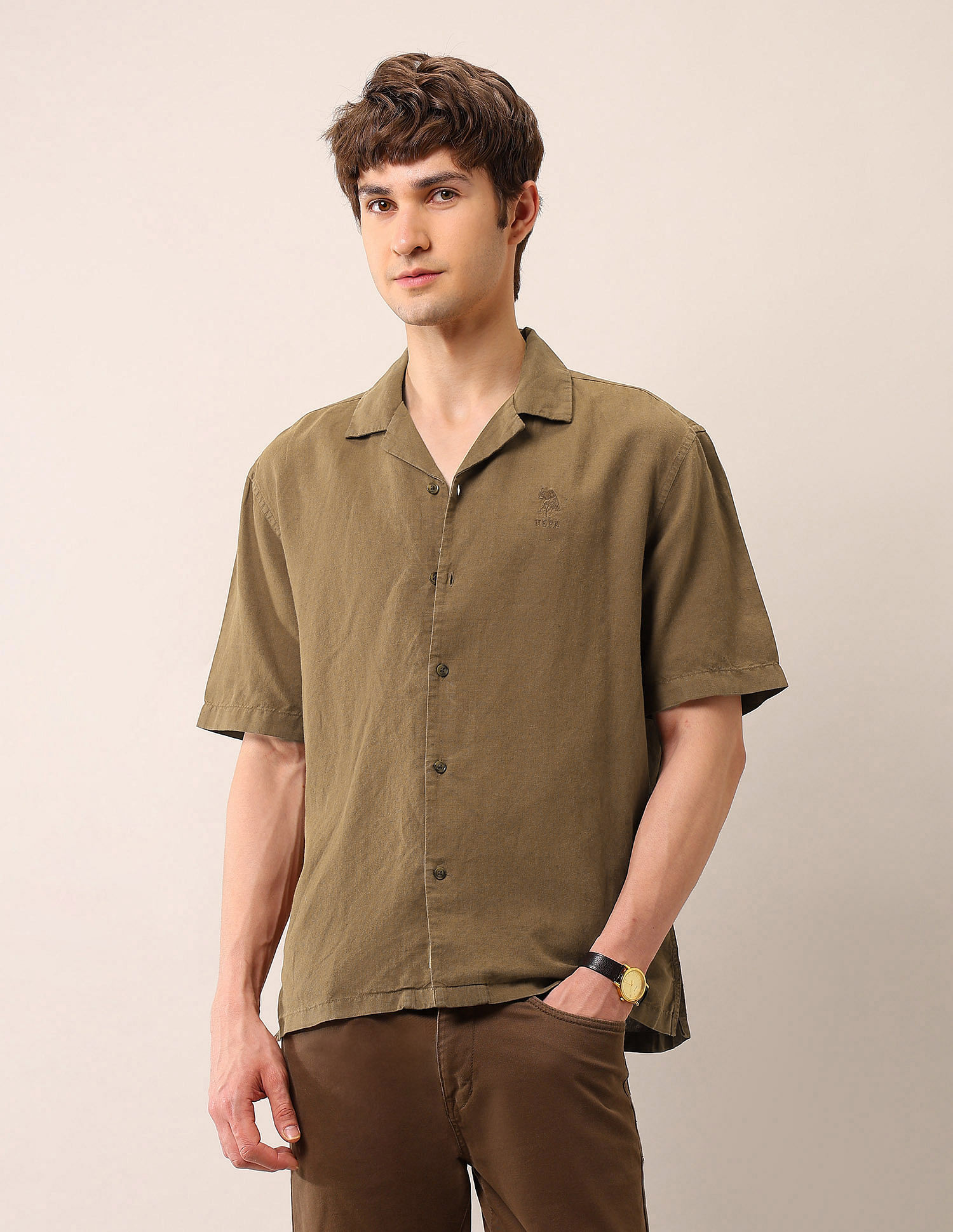 U.S. Polo Assn. Denim Co. Solid Relaxed Fit Shirt