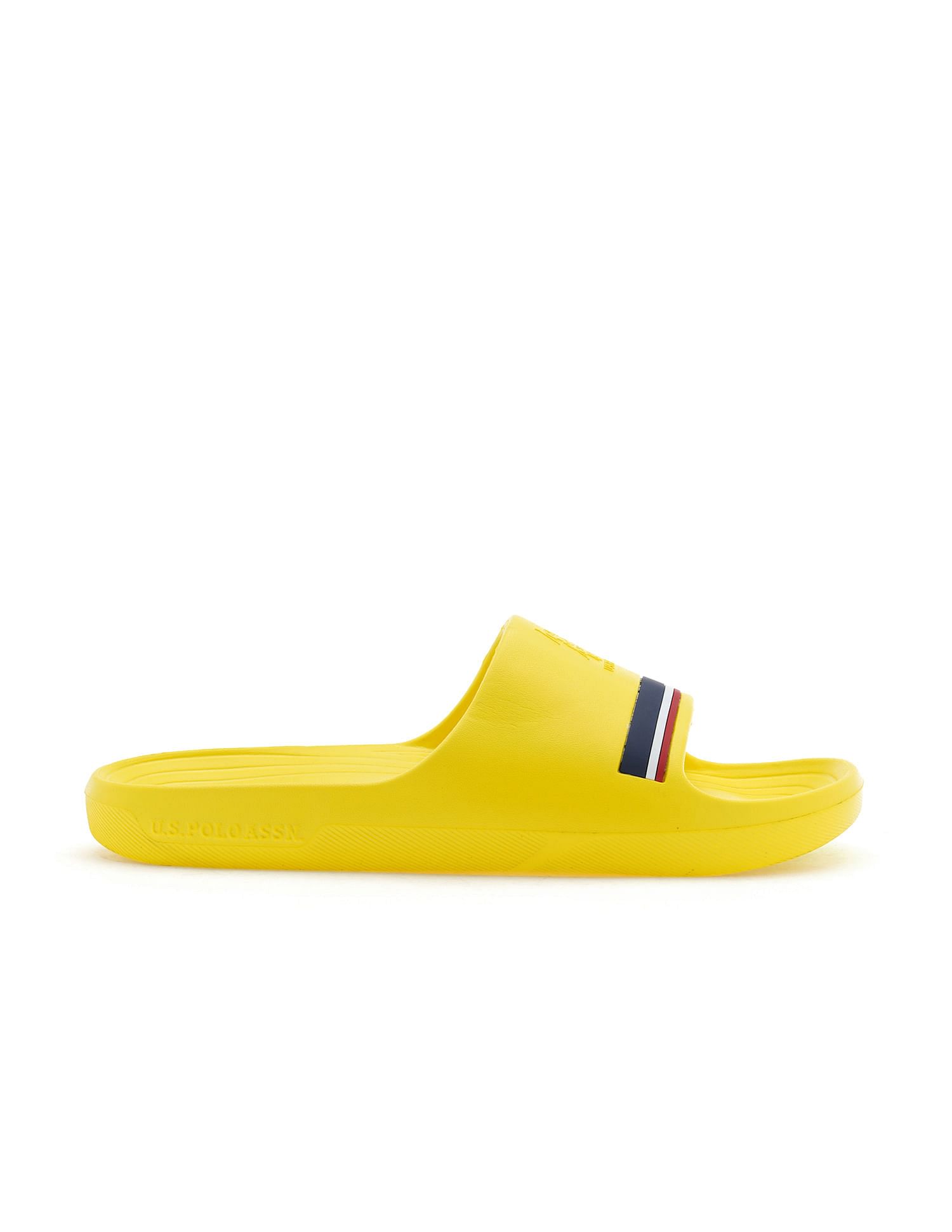 U.S. Polo Assn. Men Easton Yellow Foam Walk Sliders