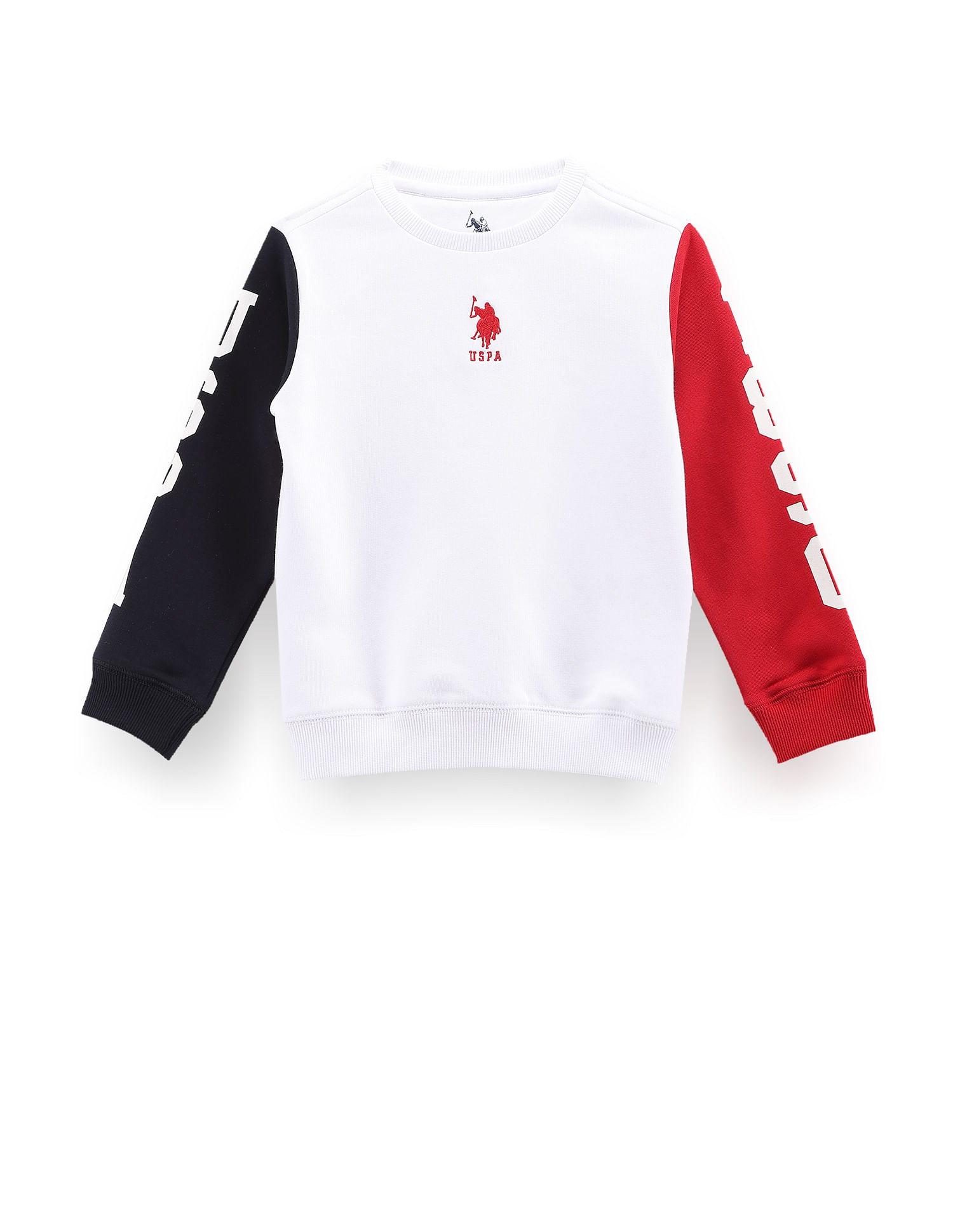 Buy U.S. Polo Assn. Kids Solid Crew Neck Cotton Sweatshirt - NNNOW.com