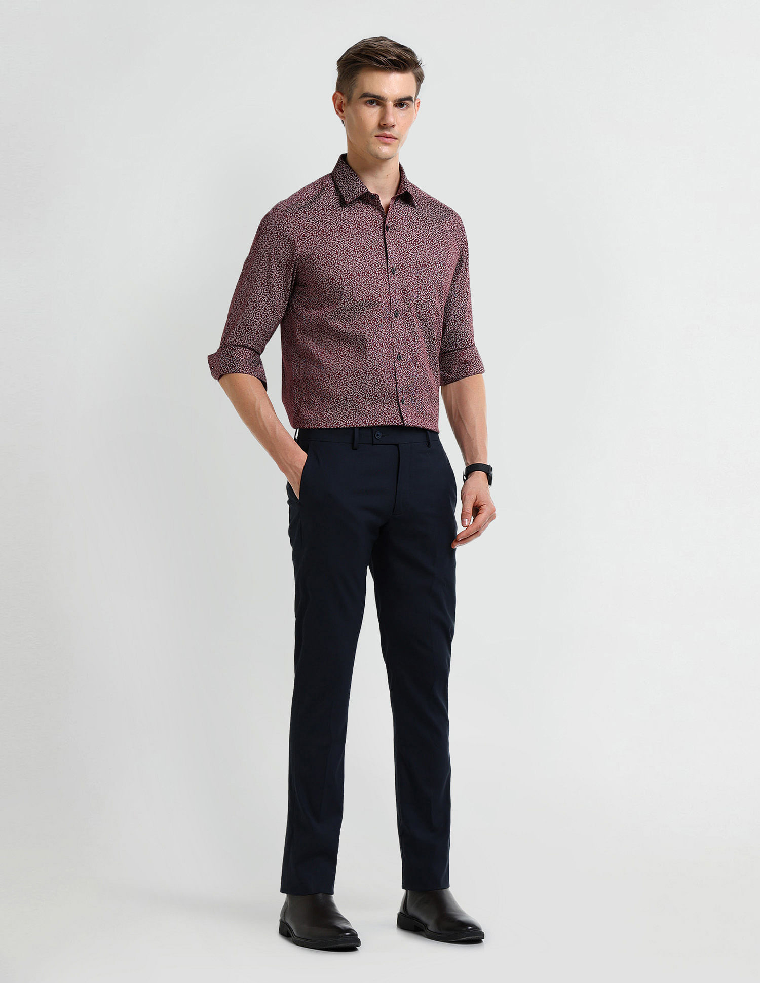 Arrow Manhattan Slim Fit Satin Shirt