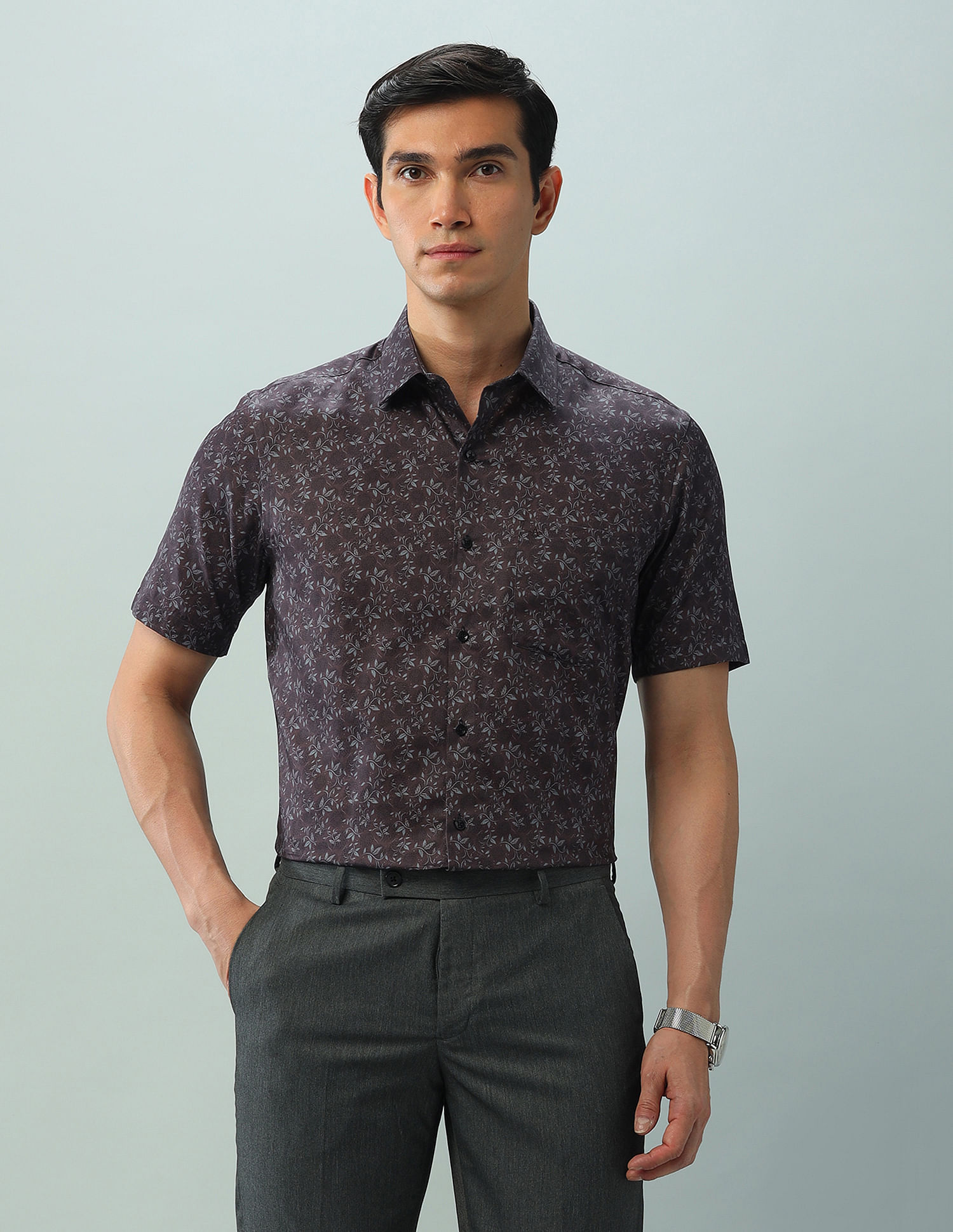 Arrow Regular Fit Twill Printed Shirt