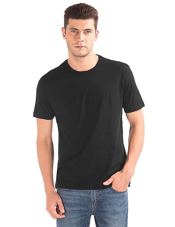 Buy GAP Men Black Essential Crew Neck T Shirt NNNOW