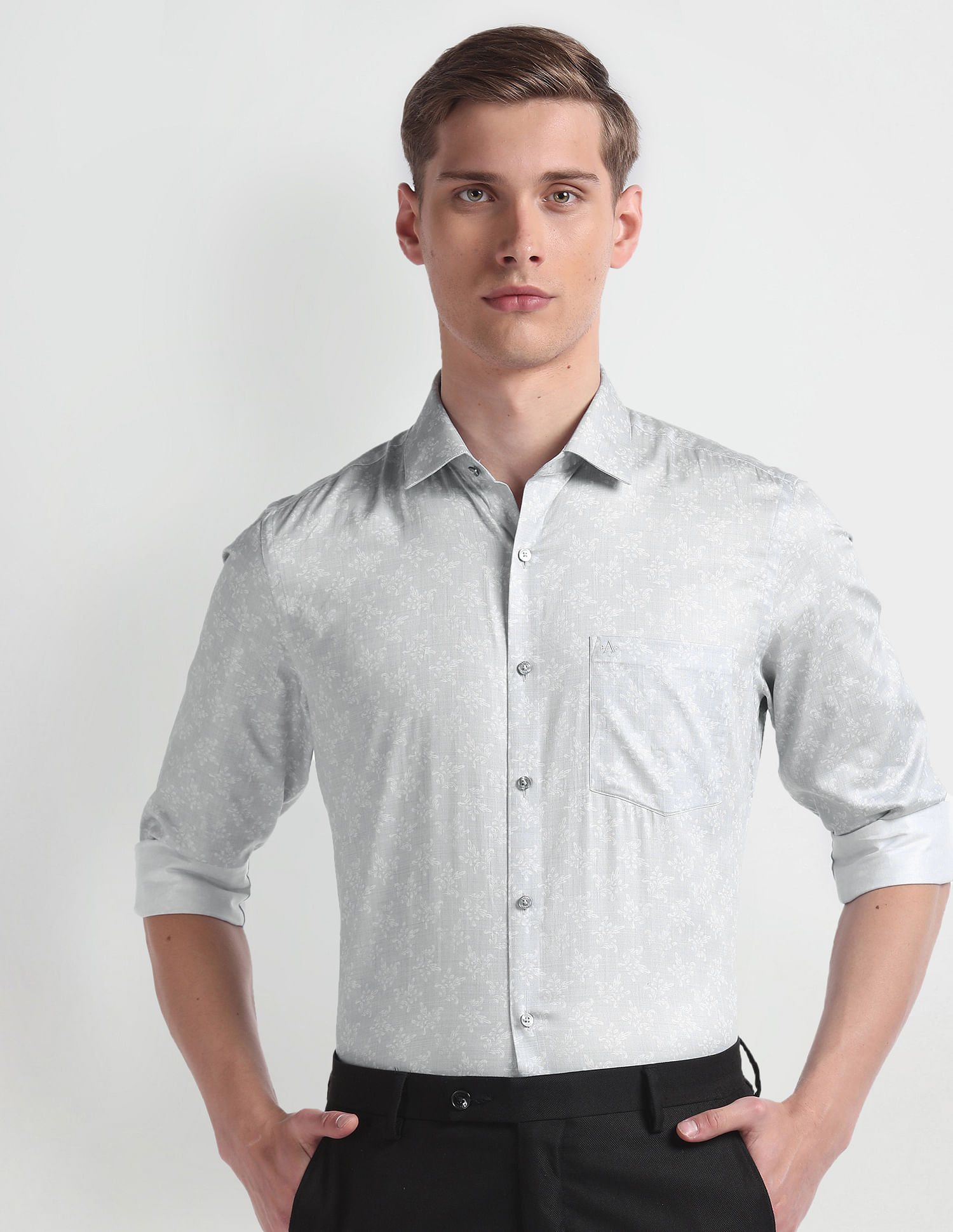 Arrow Floral Print Pure Cotton Shirt
