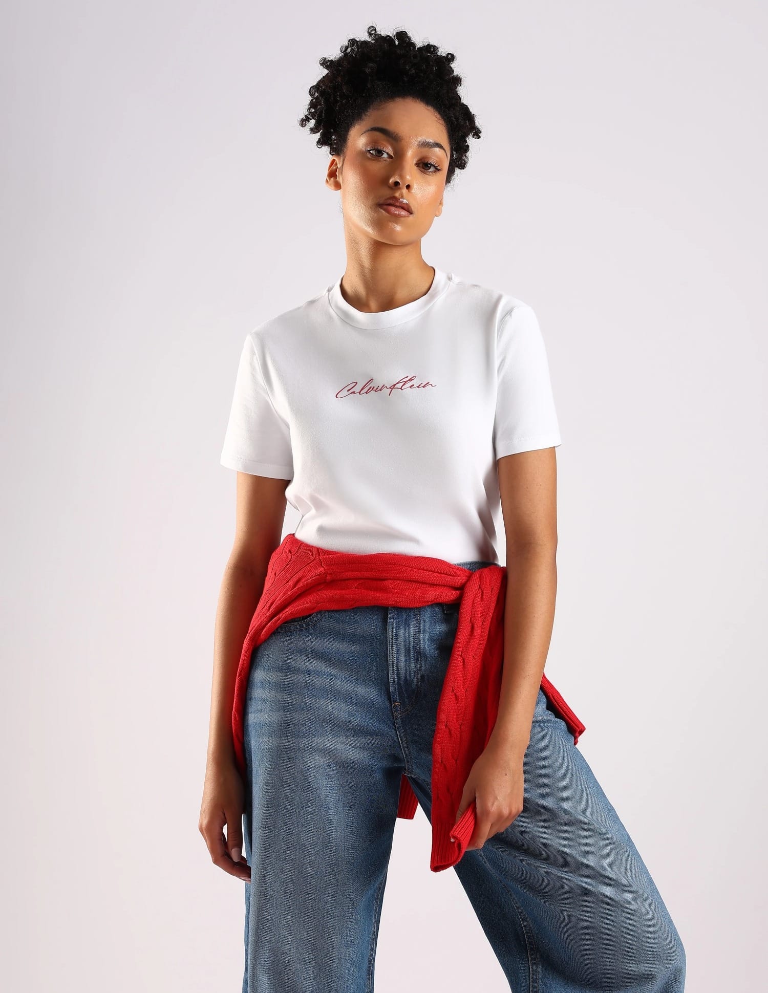 Buy Calvin Klein Jeans Logo Slim Fit Cotton T-Shirt - NNNOW.com