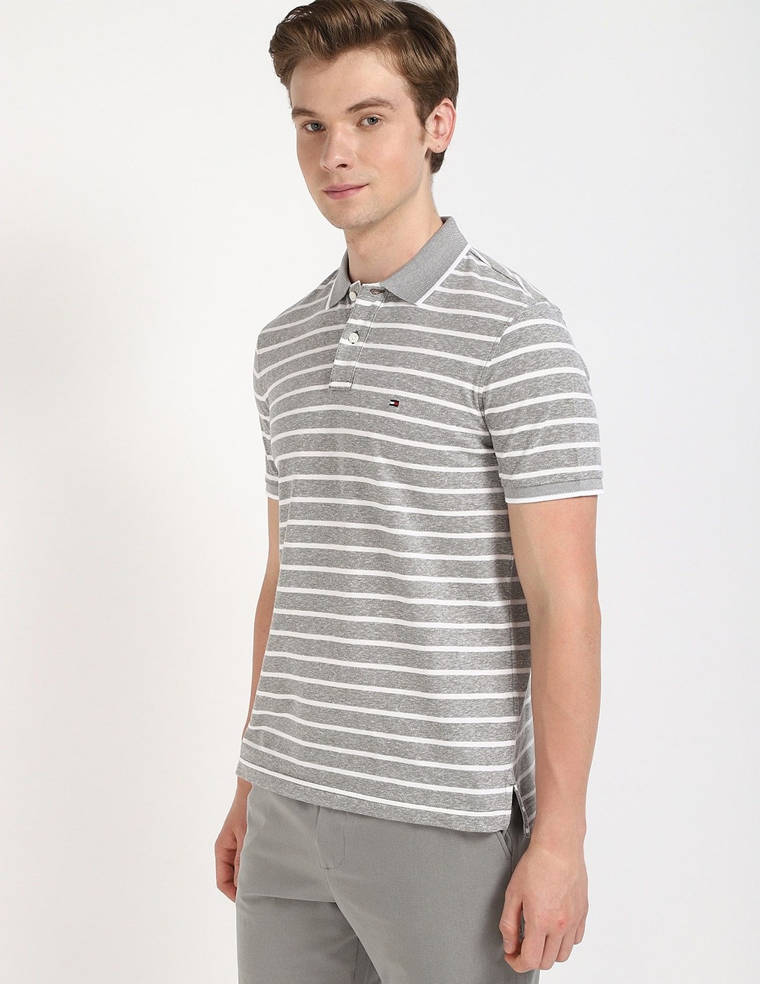 Tommy Hilfiger Striped Regular-Fit Cotton Polo Shirt