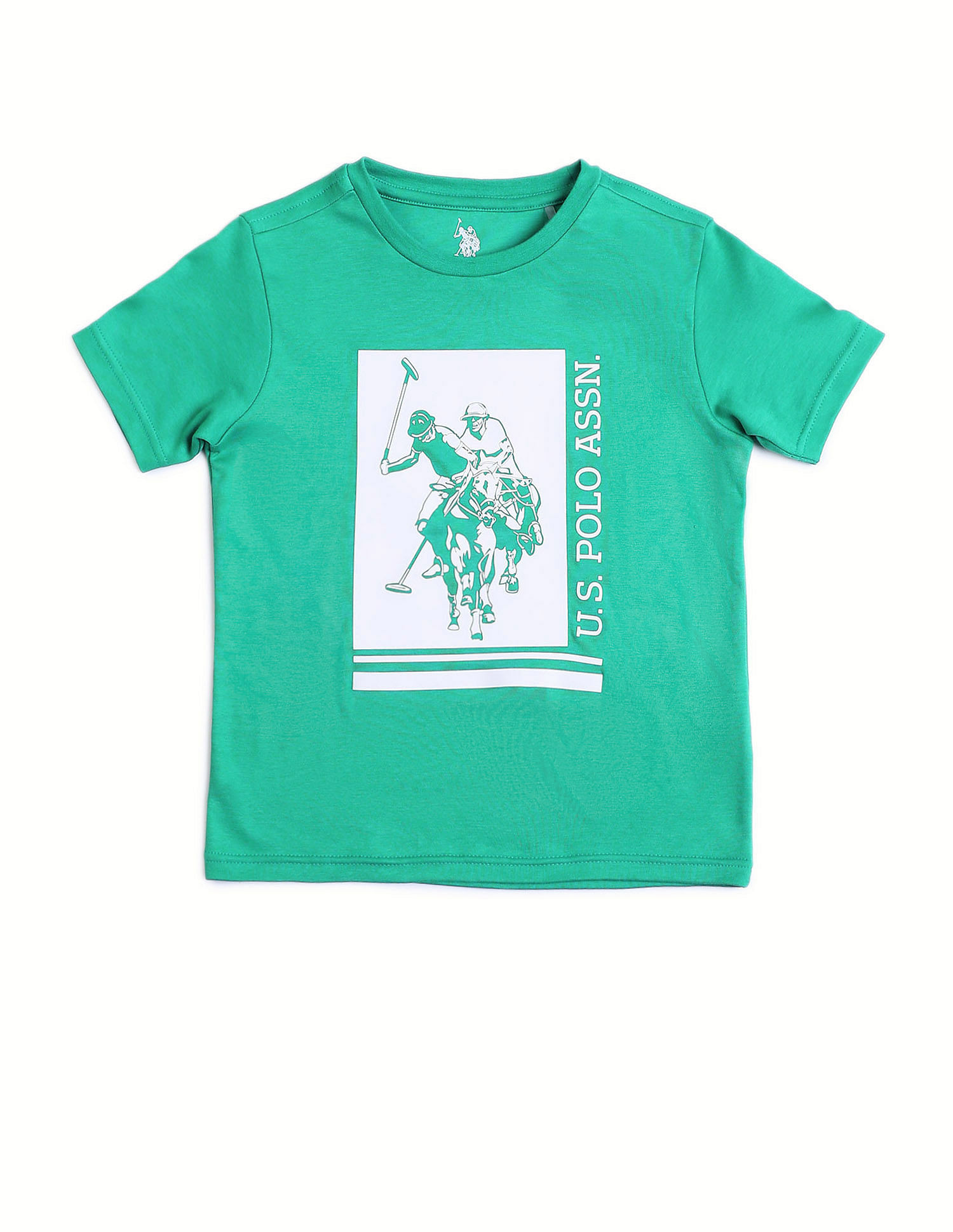 U.S. Polo Assn. Kids Boys Graphic Printed Regular Fit T-Shirt
