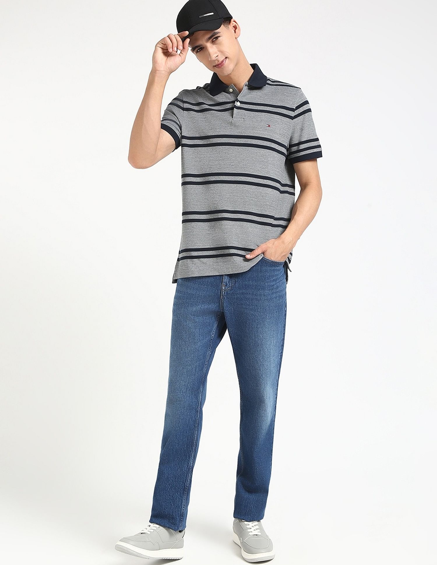 Tommy Hilfiger Striped Regular-Fit Cotton Polo Shirt