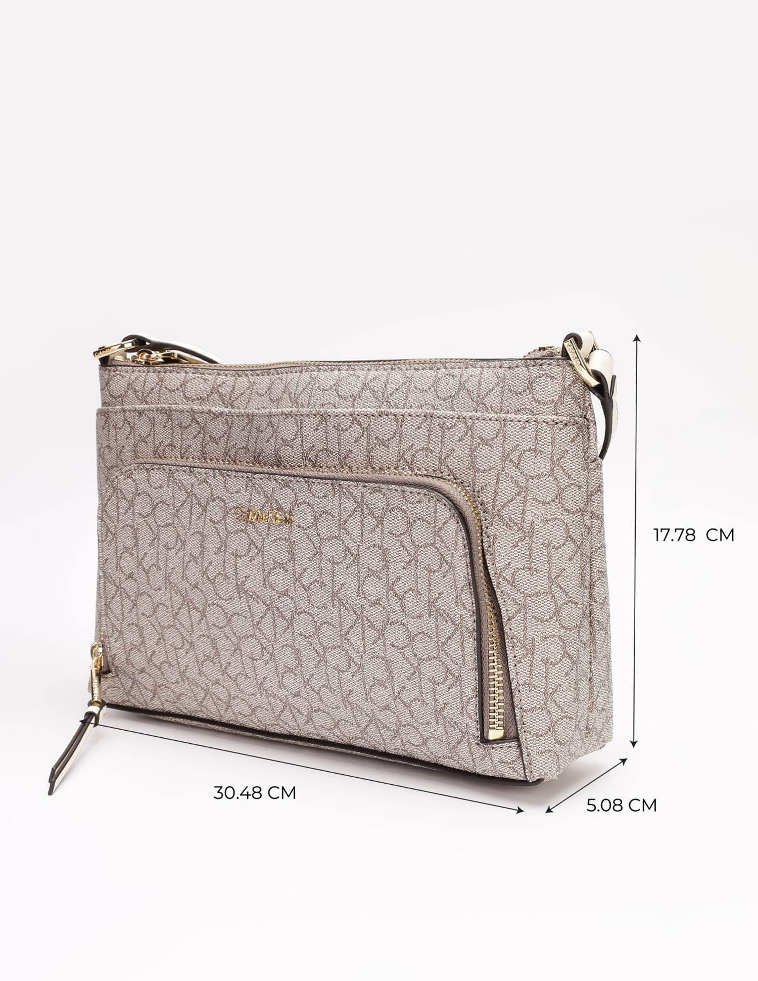 Buy Calvin Klein Logo Beige Pvc Crossbody Bag