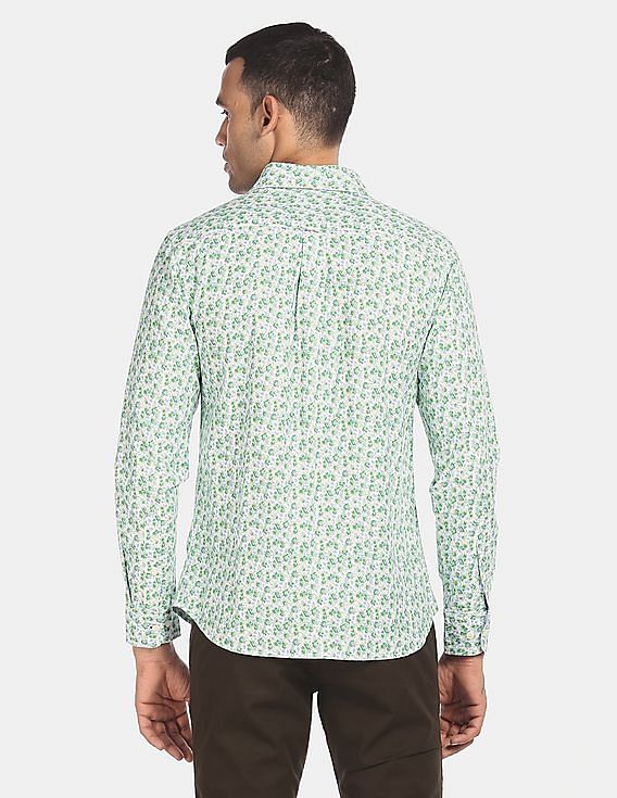 U.S. Polo Assn. Spread Collar Cotton Printed Casual Shirt