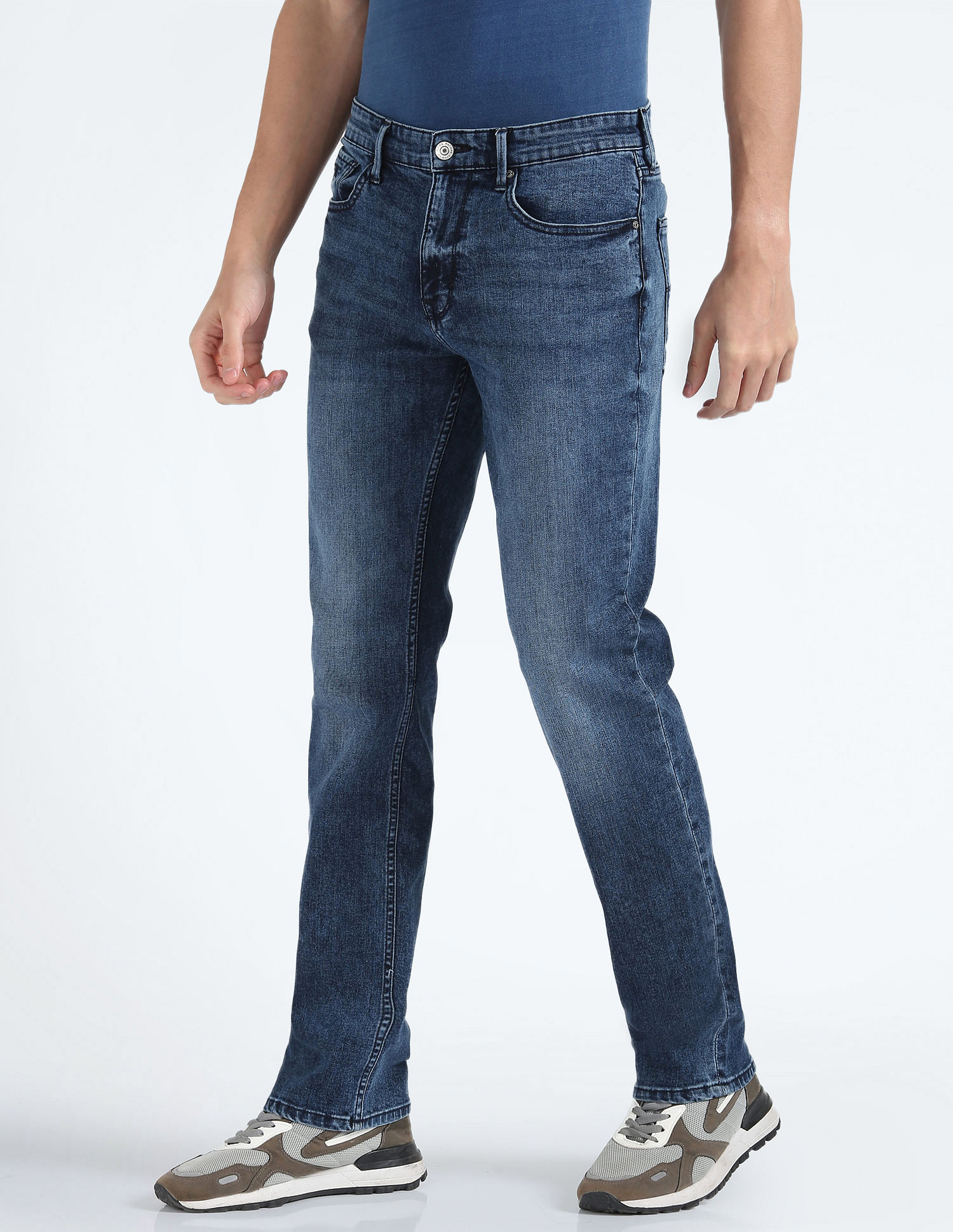 Flying Machine F-Jango Straight Fit Stone Wash Jeans