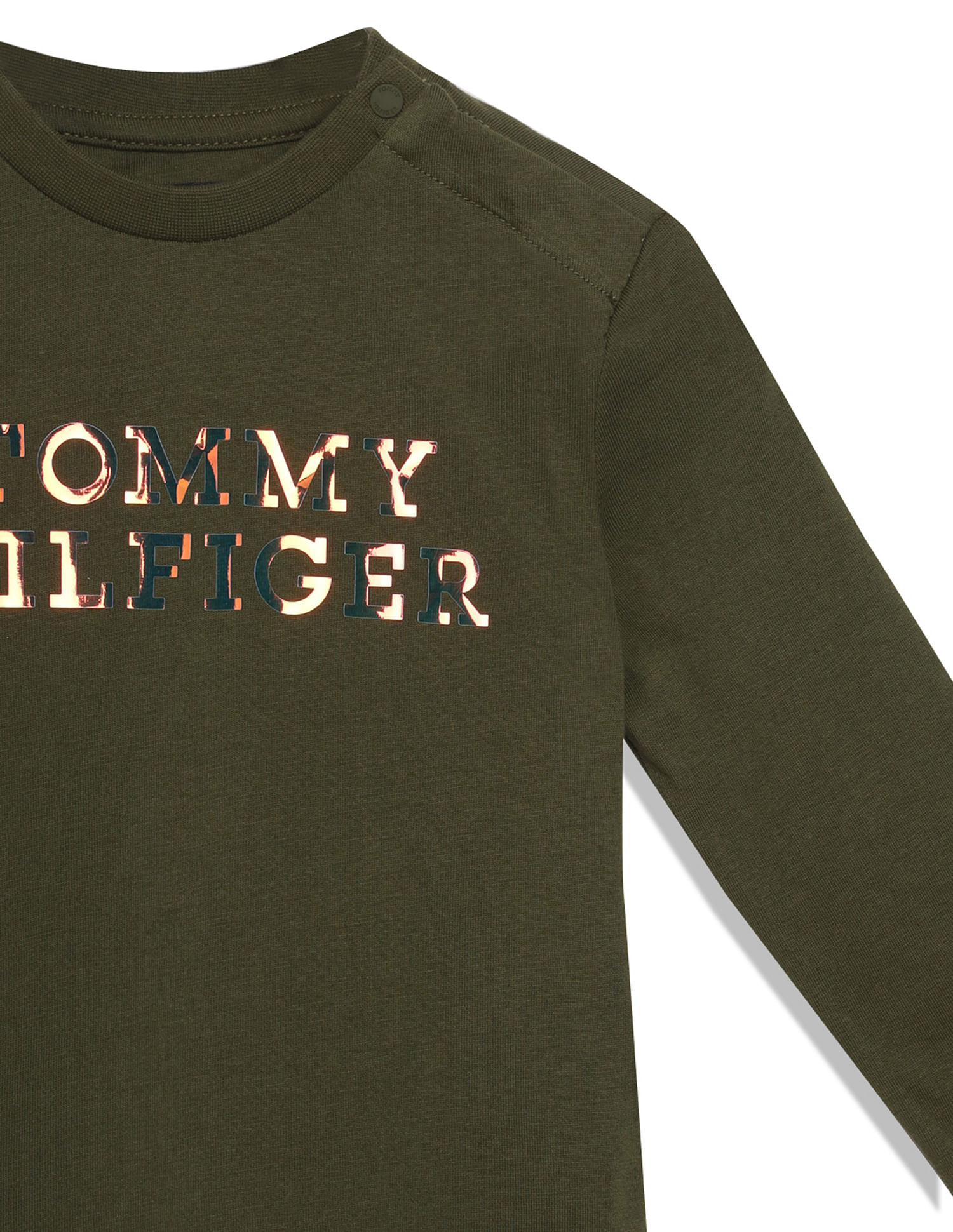Tommy Hilfiger Kids Boys Transitional Cotton Metallic Logo T-Shirt