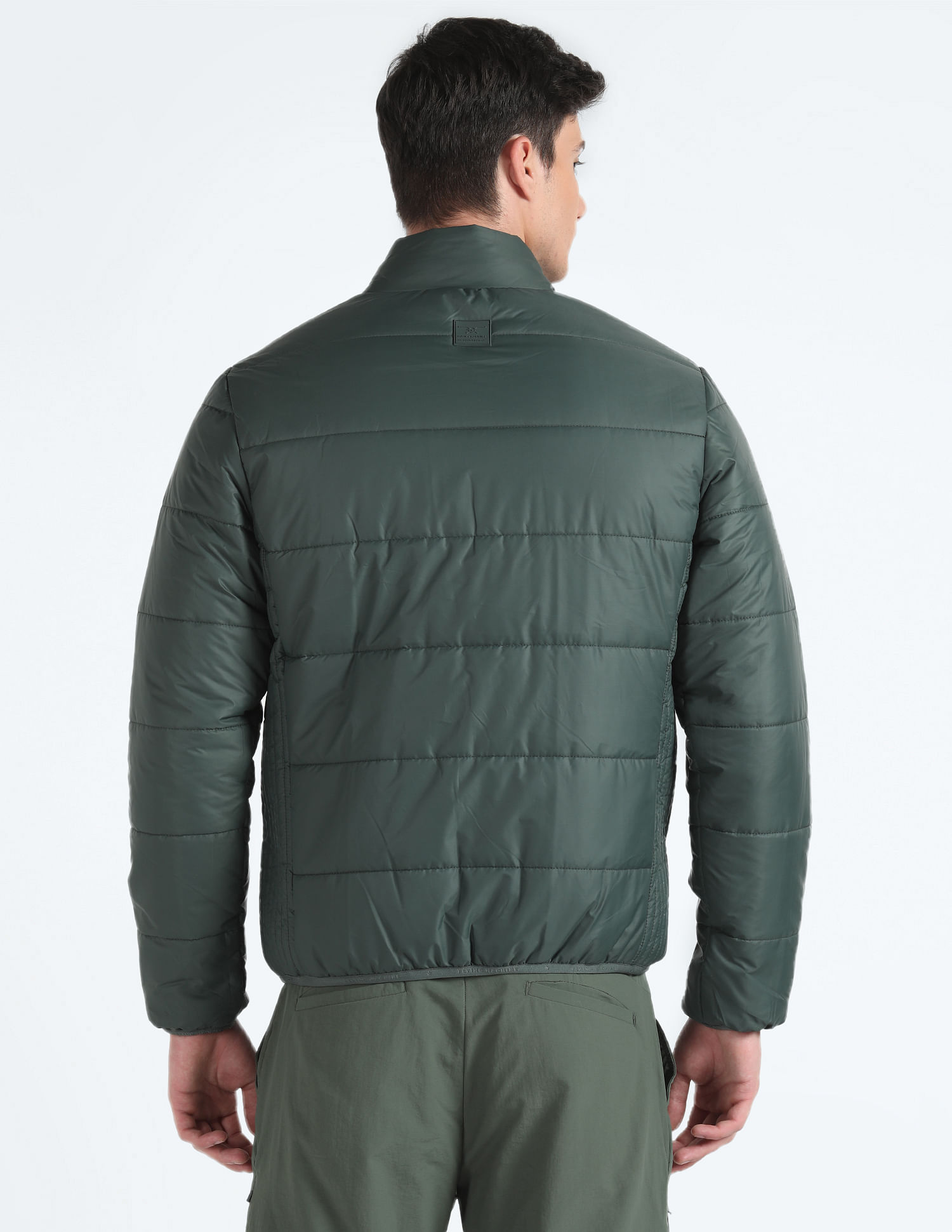 Flying Machine Stand Collar Puffer Jacket
