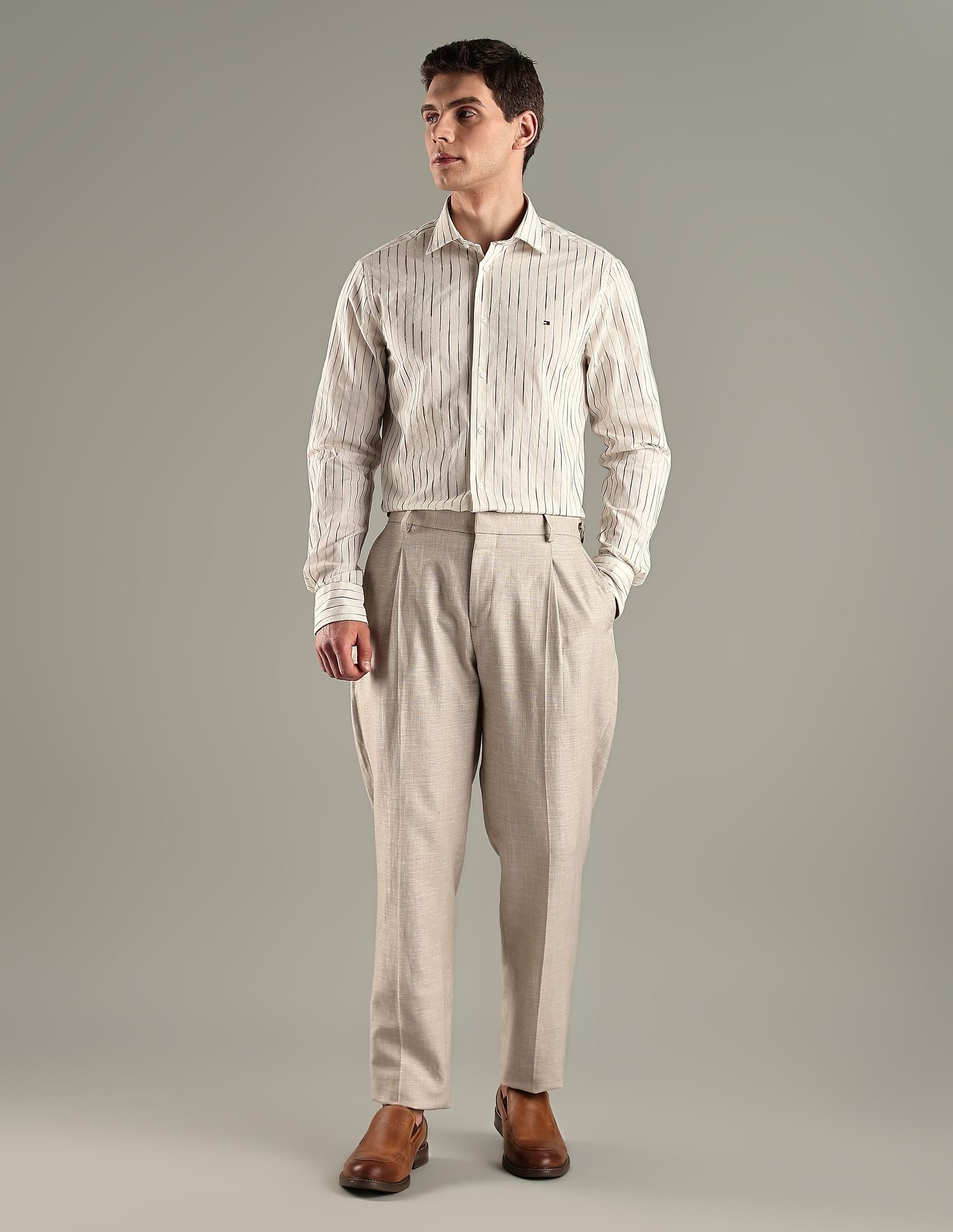 Tommy Hilfiger Striped Regular-Fit Cotton Shirt