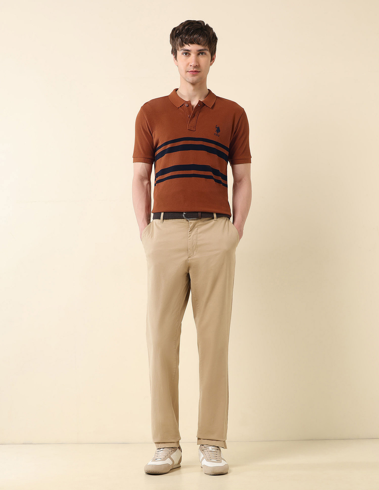 U.S. Polo Assn. Horizontal Striped Classic Polo Shirt