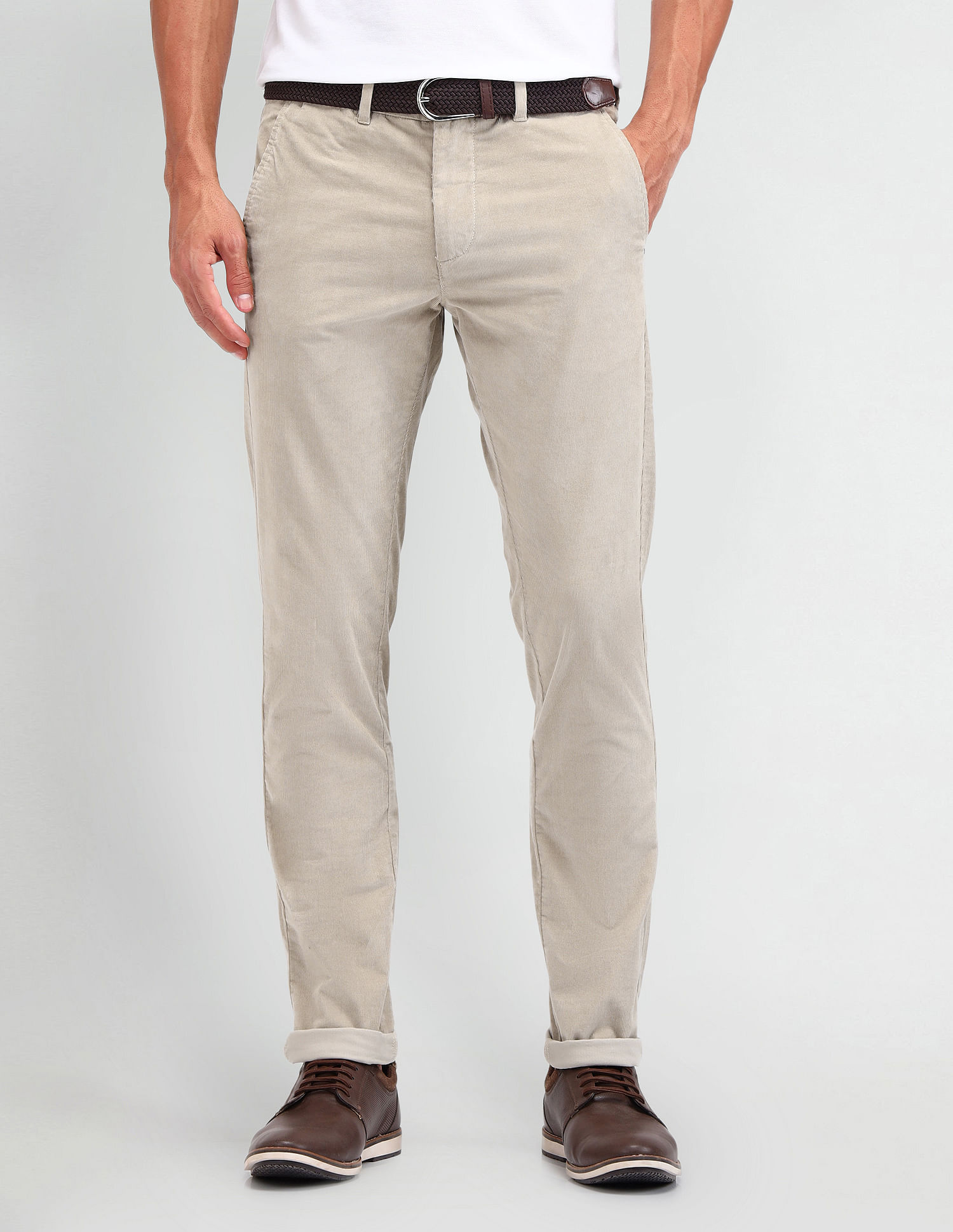 Arrow Sport Slim Fit Corduroy Trousers