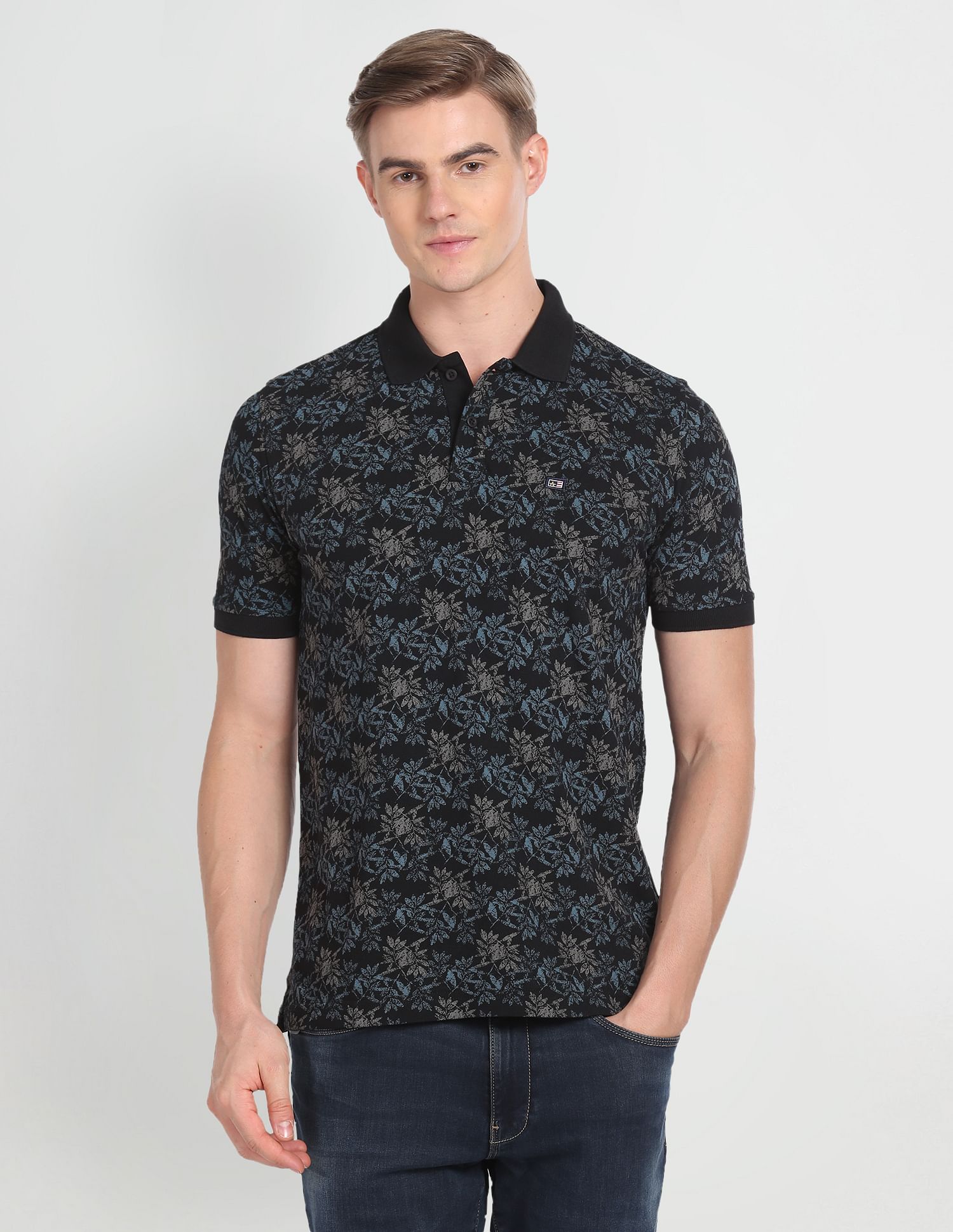 Arrow Sports Compact Cotton Tropical Polo Shirt