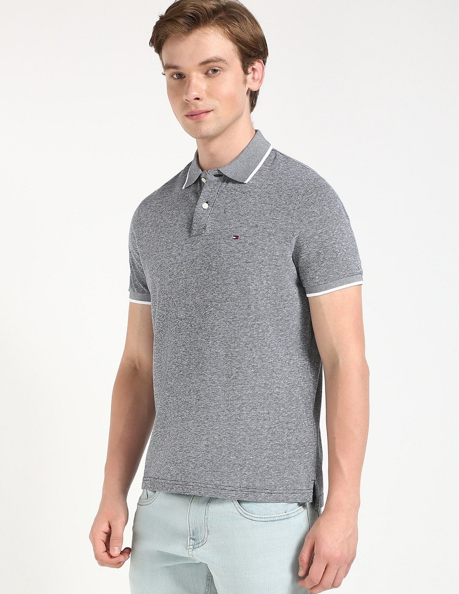 Tommy Hilfiger Printed Regular-Fit Cotton Polo Shirt