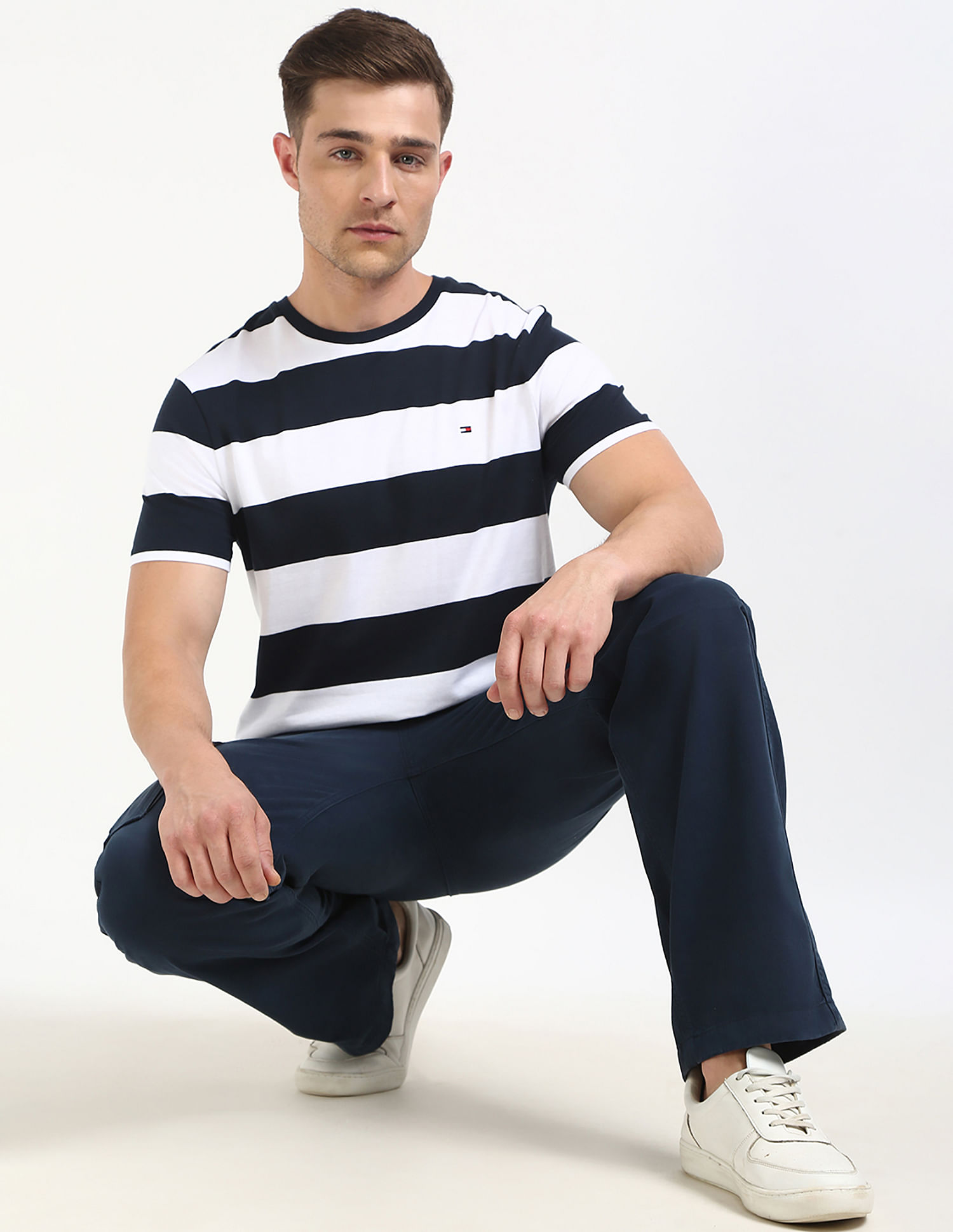 Tommy Hilfiger Striped Regular-Fit Cotton T-Shirt