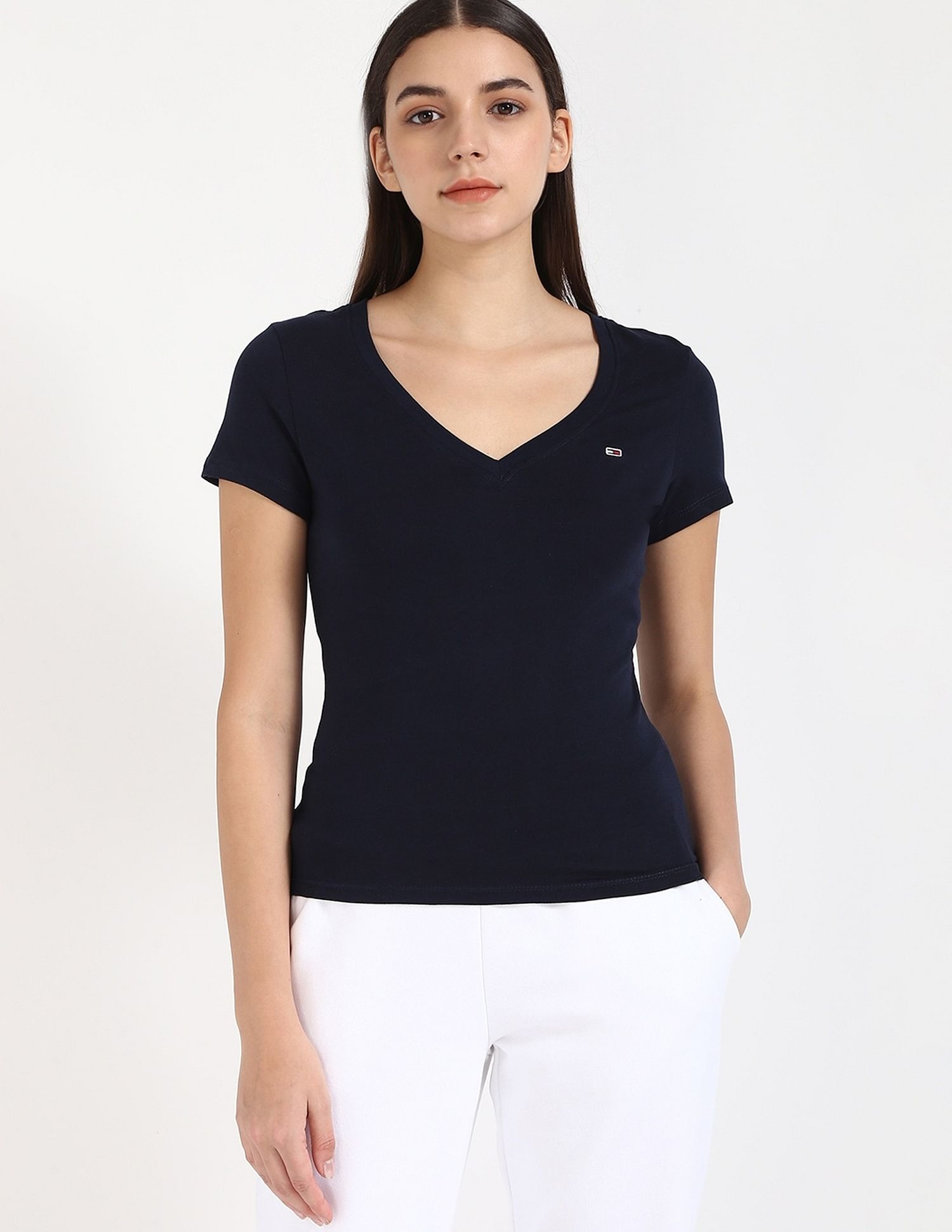 Tommy Hilfiger Solid Slim-Fit Cotton T-Shirt