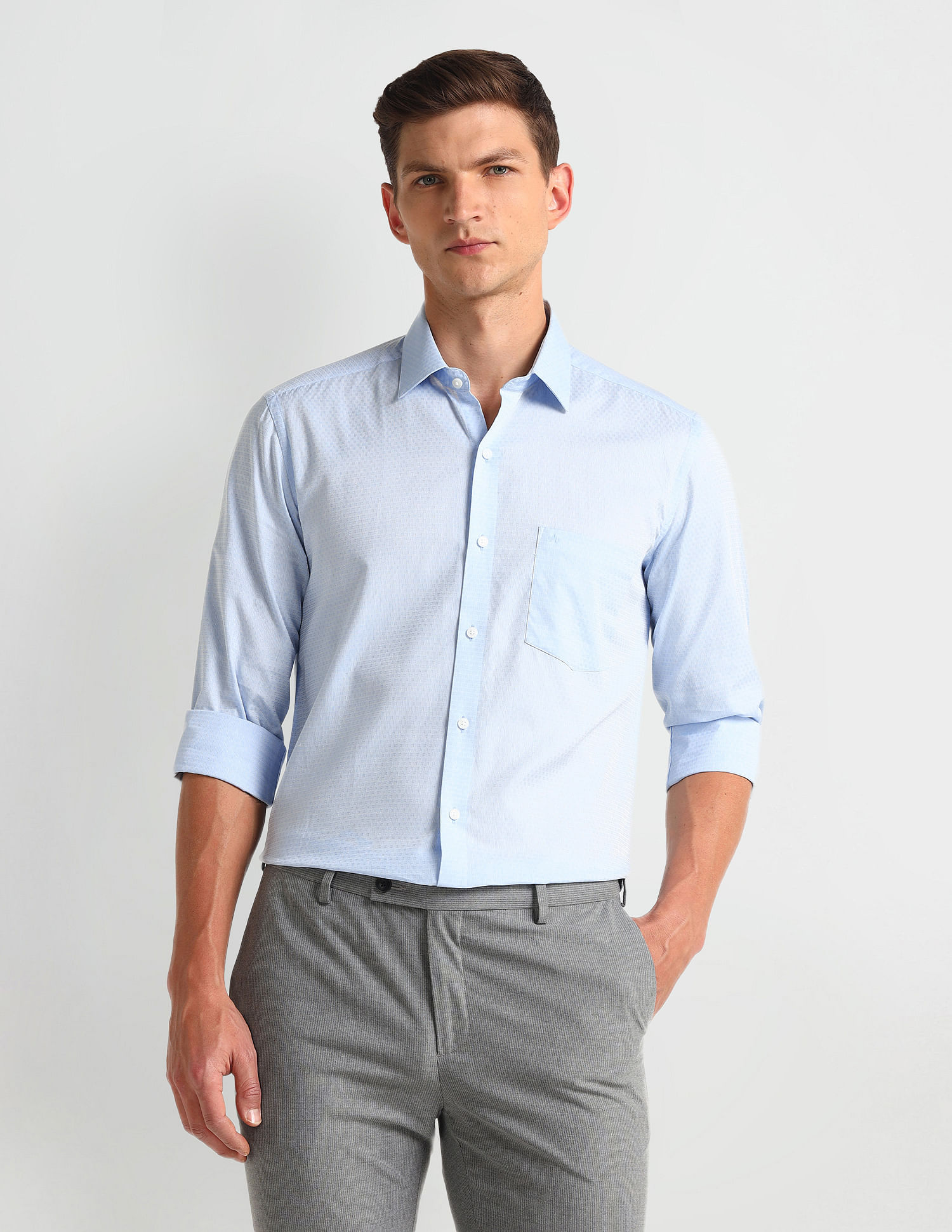 Arrow Manhattan Slim Fit Dobby Shirt