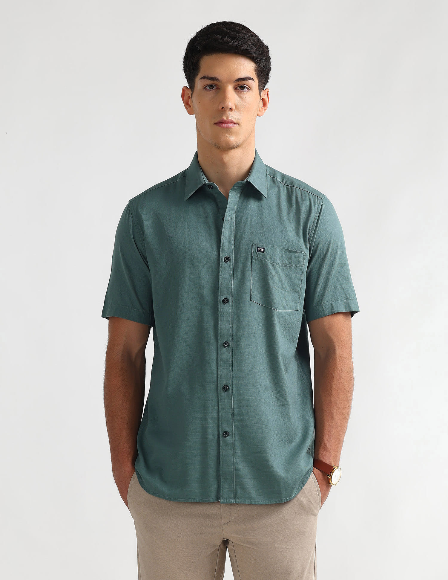 Buy Arrow Sport Dobby Regular Fit Shirt