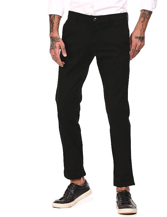 Buy Arrow Sports Mid Rise Solid Trousers - NNNOW.com