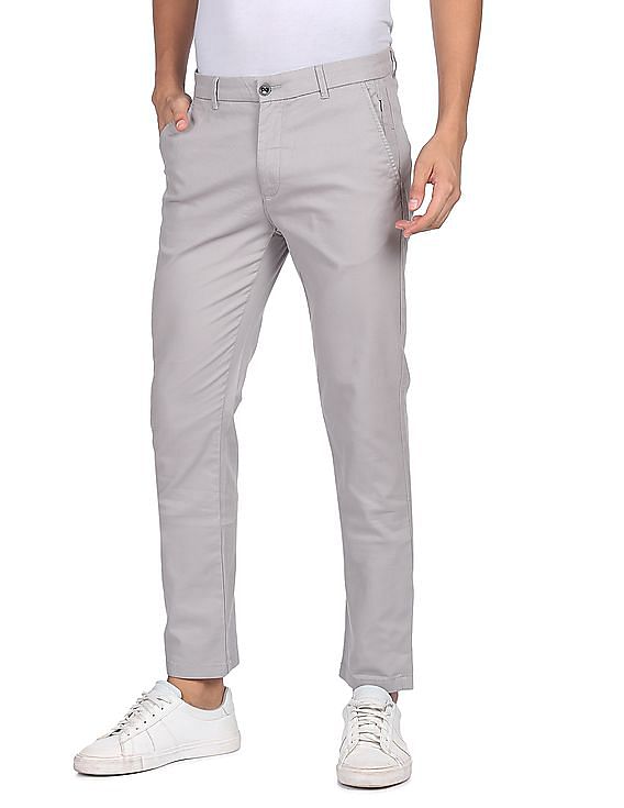 Buy Linen Club Grey Slim Fit Trousers for Men Online  Tata CLiQ