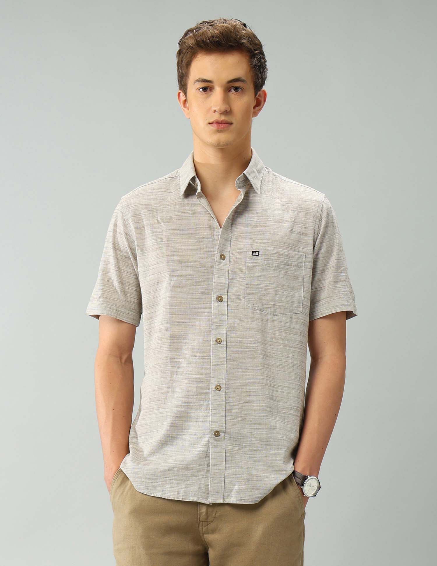 Arrow Sport Air Soft Regular Fit Abstract Shirt