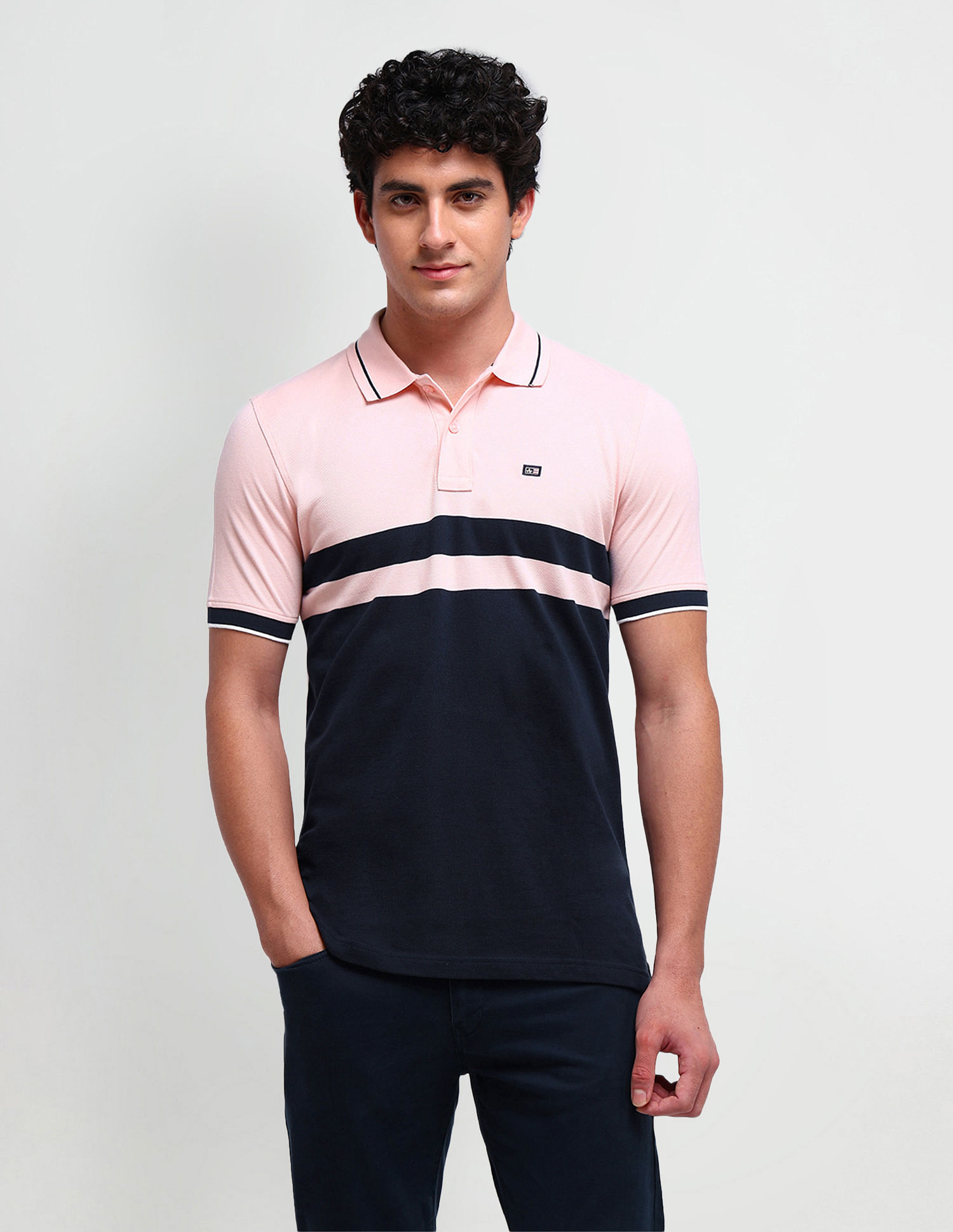 Arrow Sport Colourblocked Regular Polo Shirt