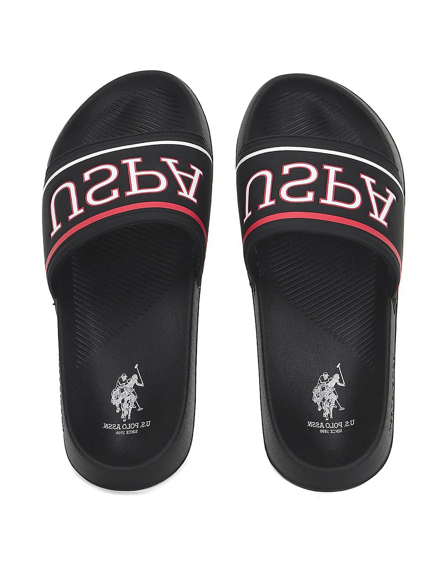 U.S. Polo Assn. Men Brand Print Cloyee 5.0 Slides