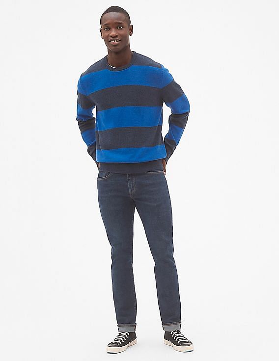 ★★COVERNAT★★ Striped Rugby Sweatshirt Blue CO2303CR11BL Covernat Unisex Stripes Rugby Sweatshirt Blue | Sweatshirts