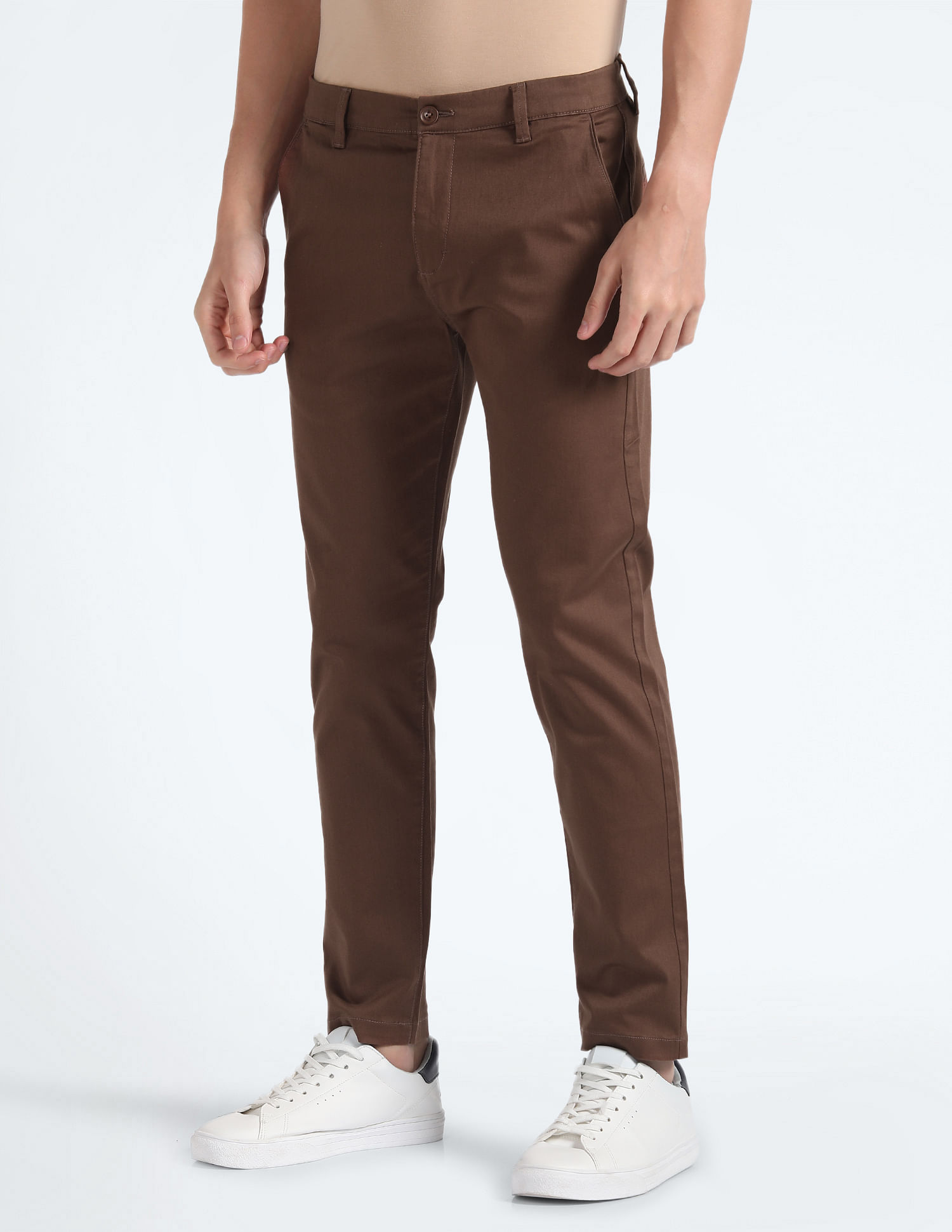 Flying Machine Slash Slim Tapered Solid Trousers