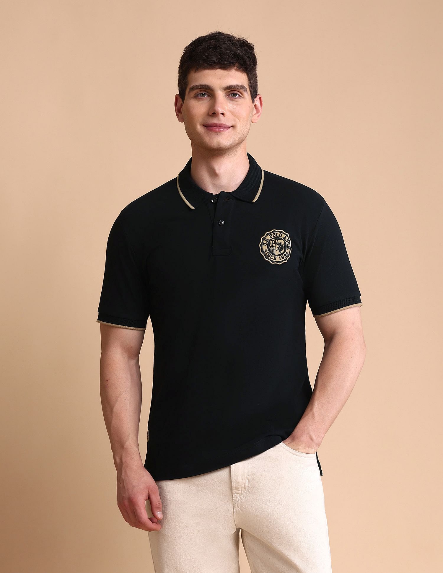U.S. Polo Assn. Denim Co. Pure Cotton Muscle Fit Polo Shirt
