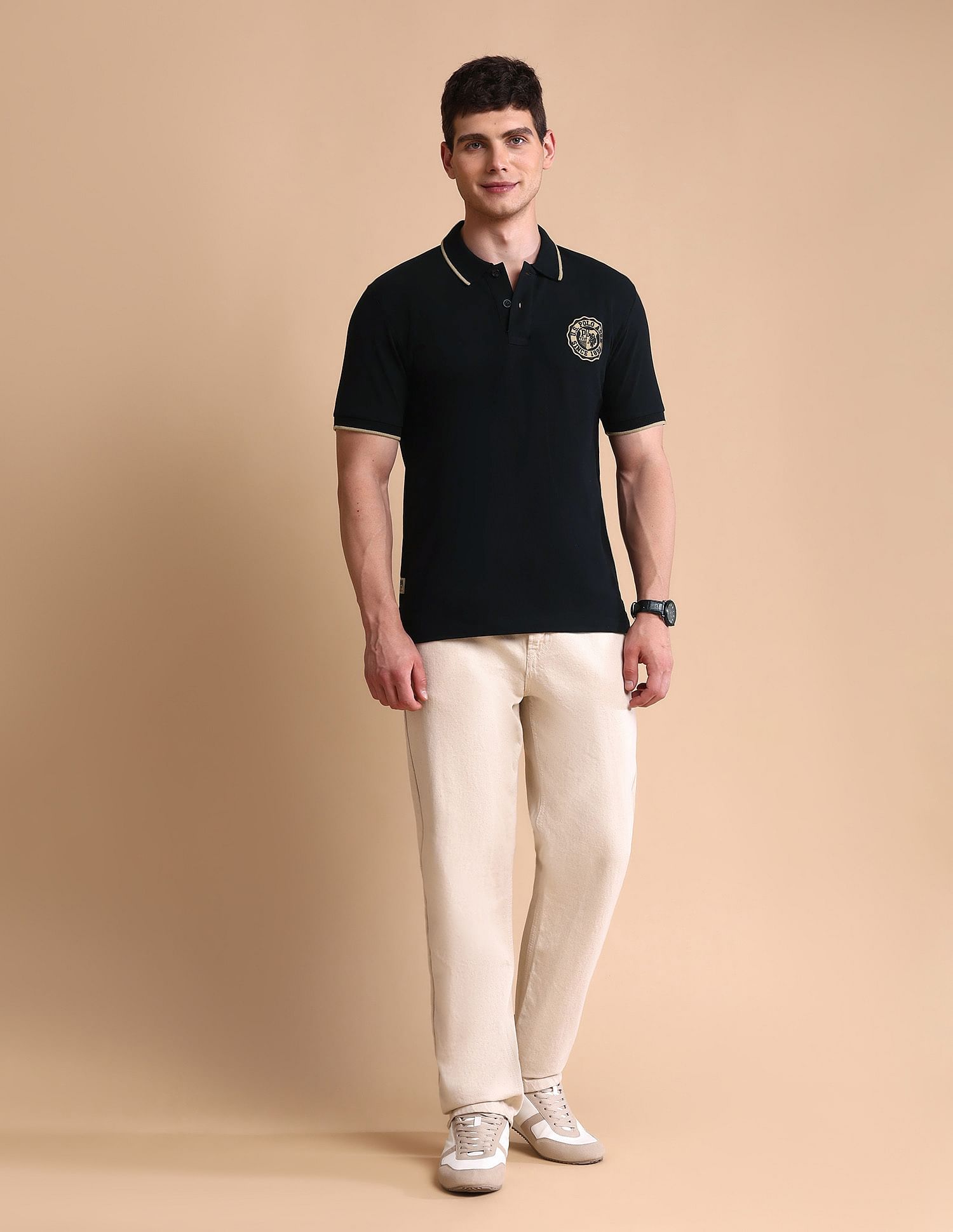 U.S. Polo Assn. Denim Co. Pure Cotton Muscle Fit Polo Shirt