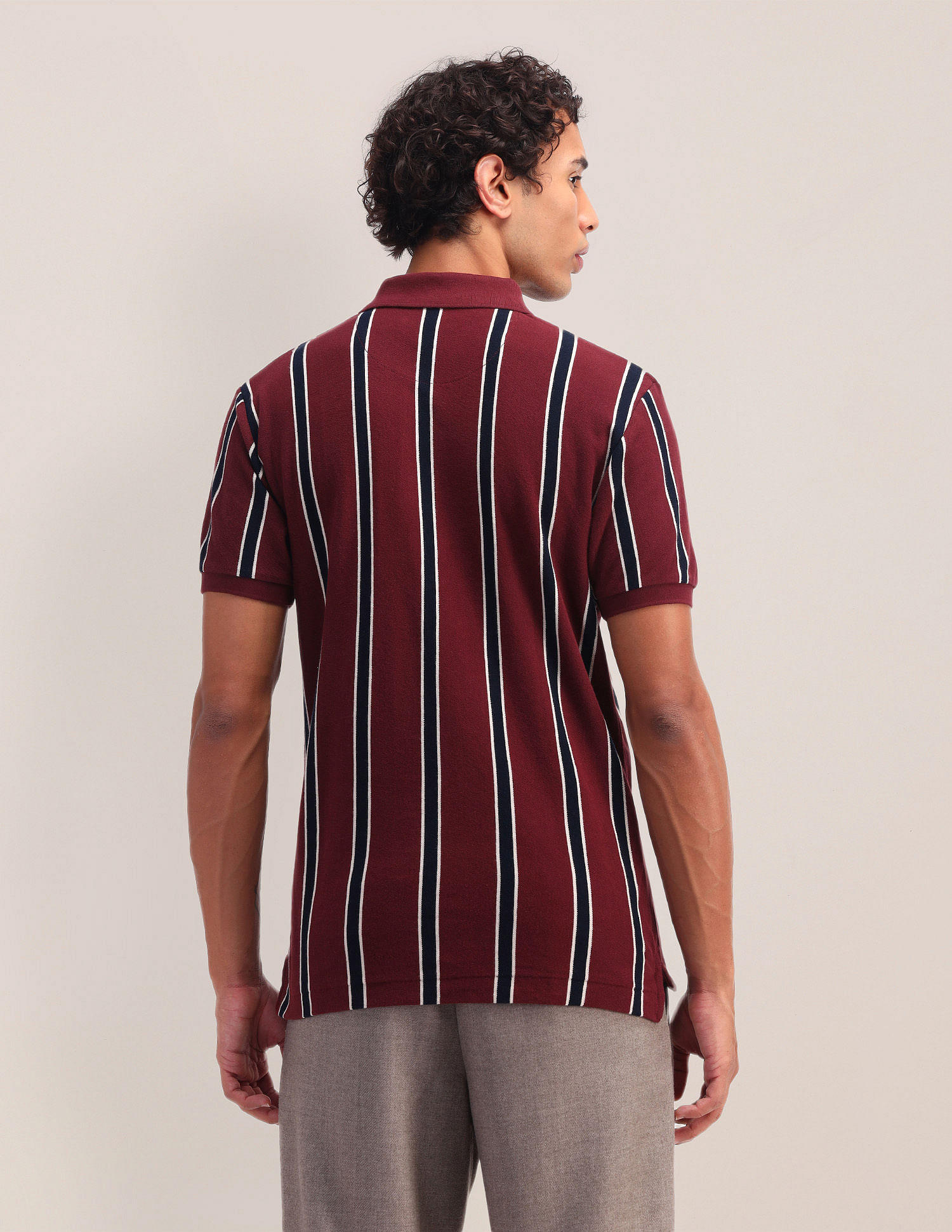 U.S. Polo Assn. Vertical Striped Slim Fit Polo Shirt