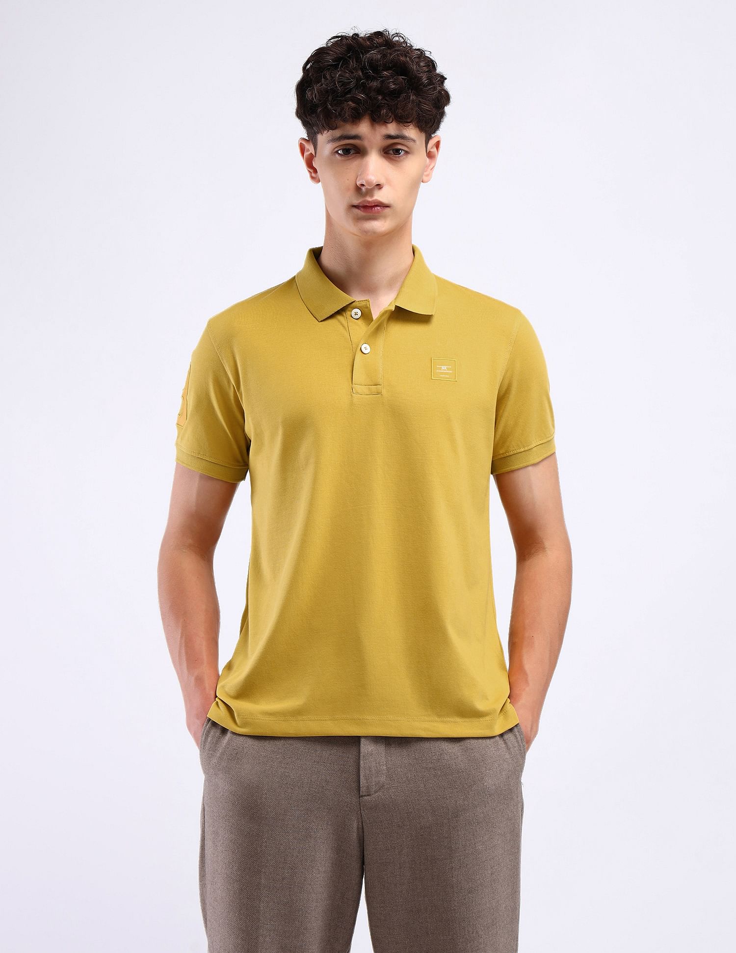 Flying Machine Badge Logo Regular Polo Shirt