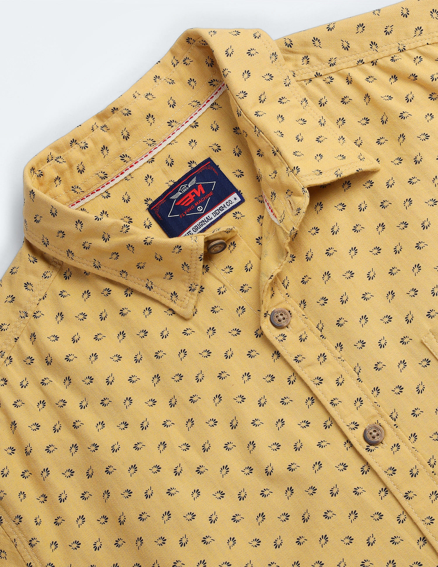Flying Machine All-Over Print Pure Cotton Shirt