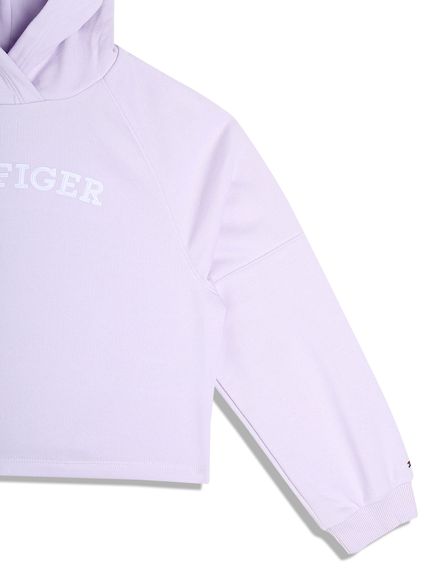 Tommy Hilfiger Kids Girls Sustainable Solid Hooded Sweatshirt