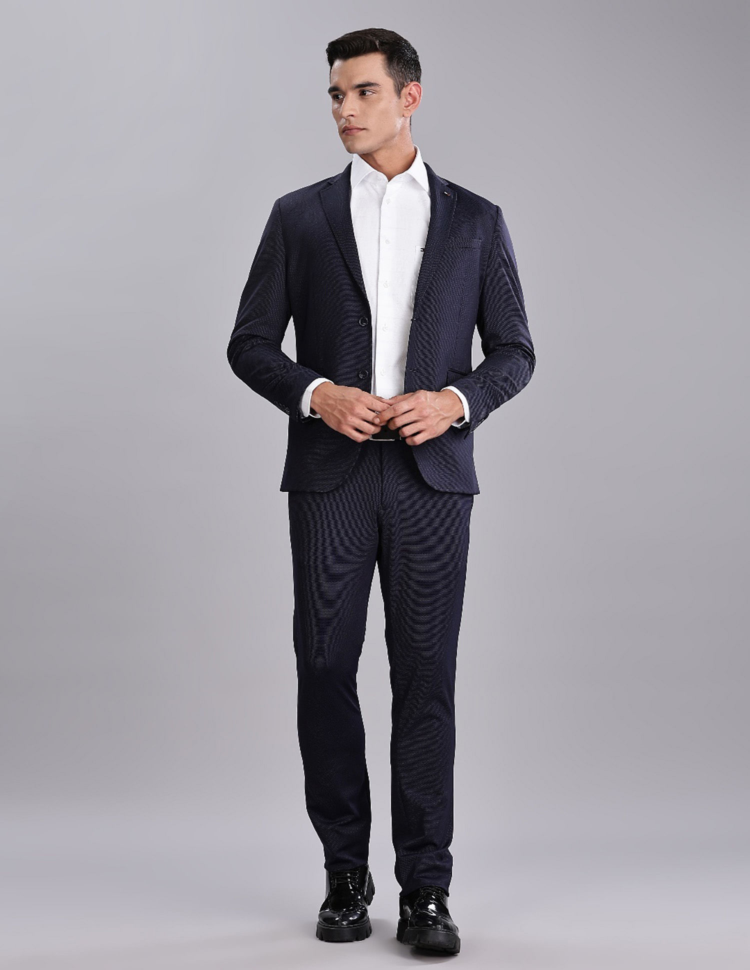 Tommy Hilfiger Self-Design Regular-Fit Nylon Single Breasted Blazer